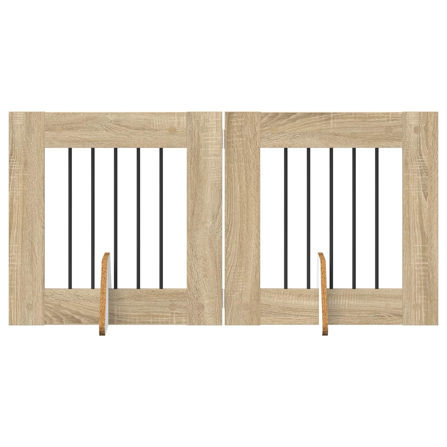 Hundegate med stender 2 pcs Sonoma eik 60 x 60 cm