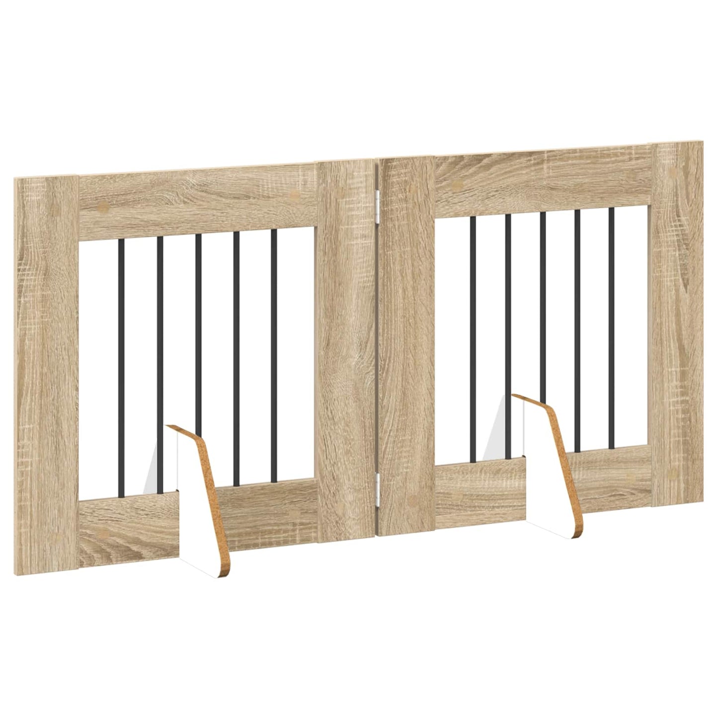 Hundegate med stender 2 pcs Sonoma eik 60 x 60 cm