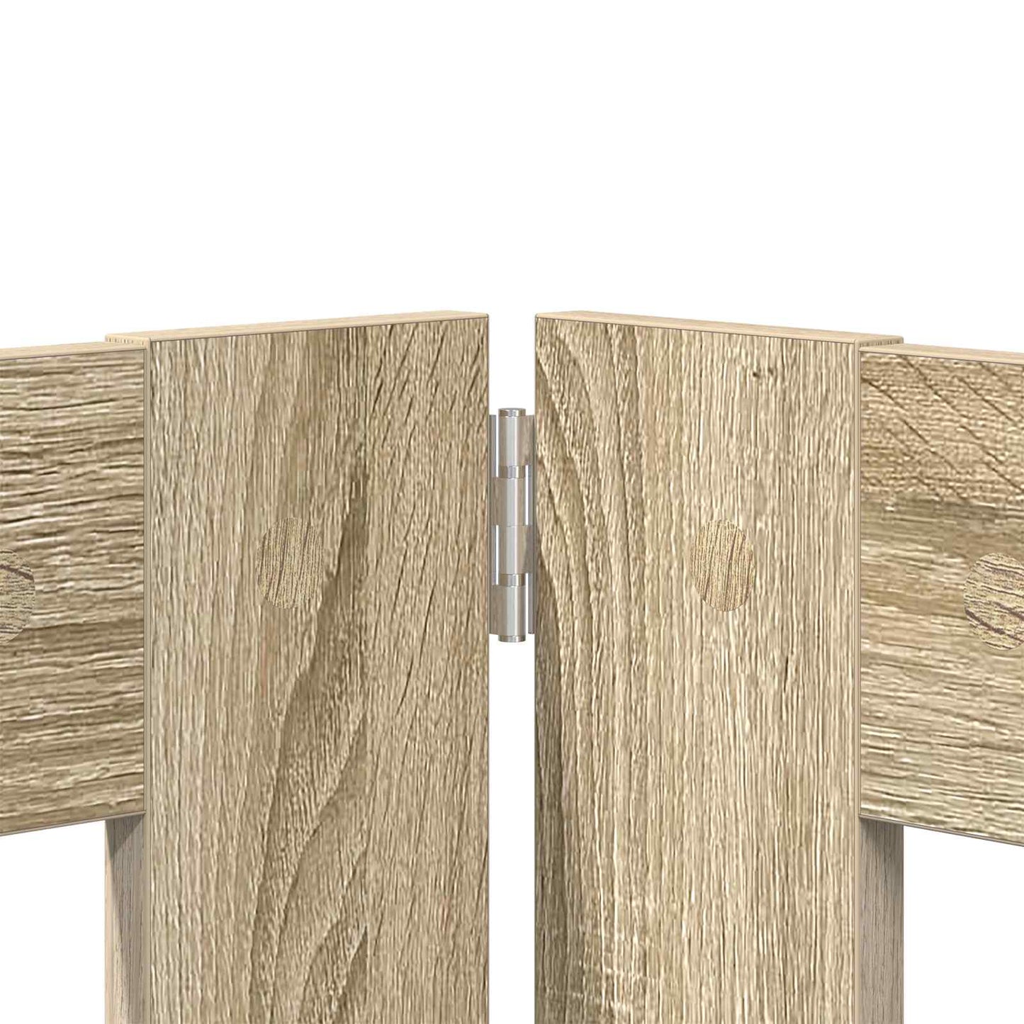 Hundegate med stender 6 pcs Sonoma eik 60 x 60 cm