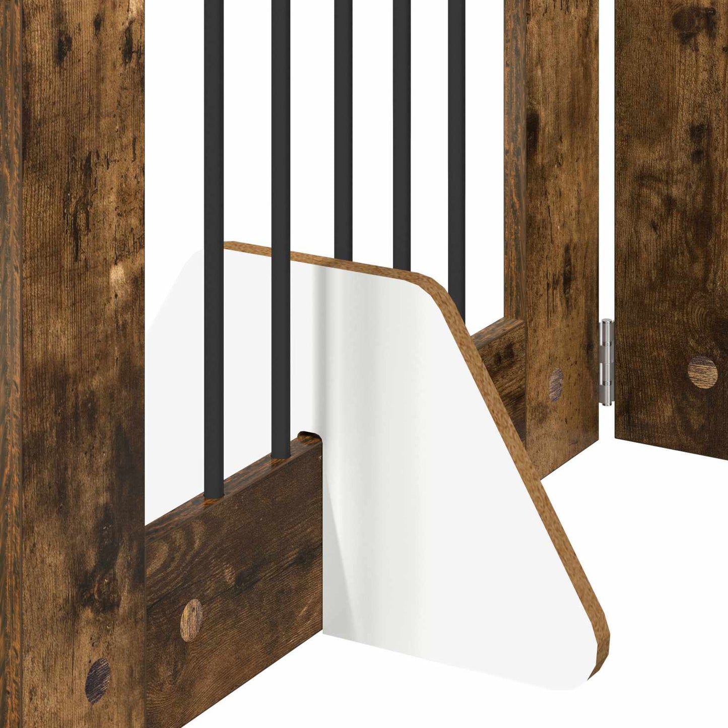 Foldbar hundegitter med stativer 6 pcs Røkt Eik 362 cm