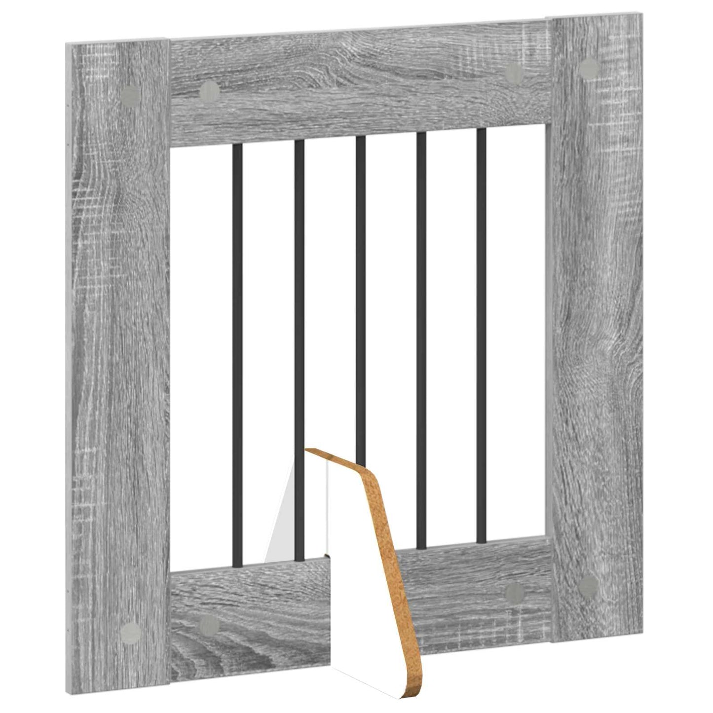 Foldbar hundegitter med stativer 6 pcs Grå sonoma 362 cm
