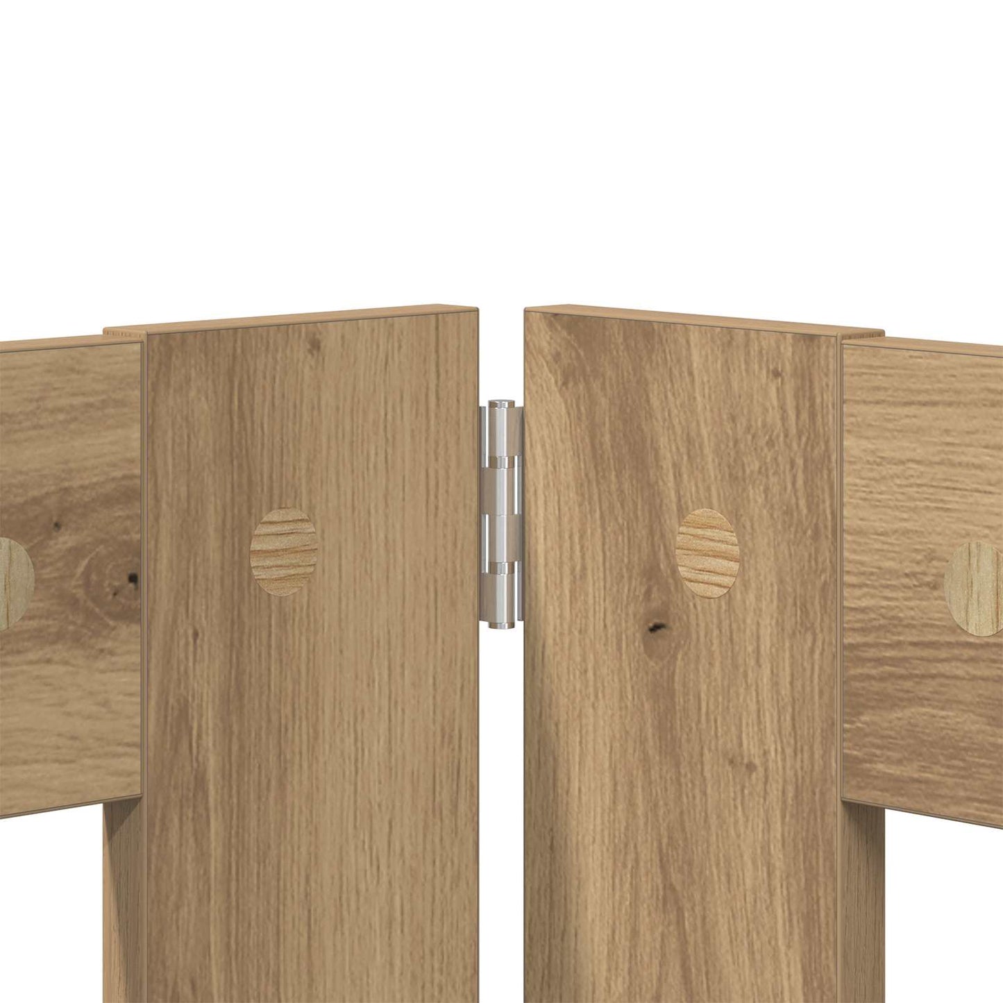 Hundegate med stender 6 pcs Artisan eik 60 x 60 cm