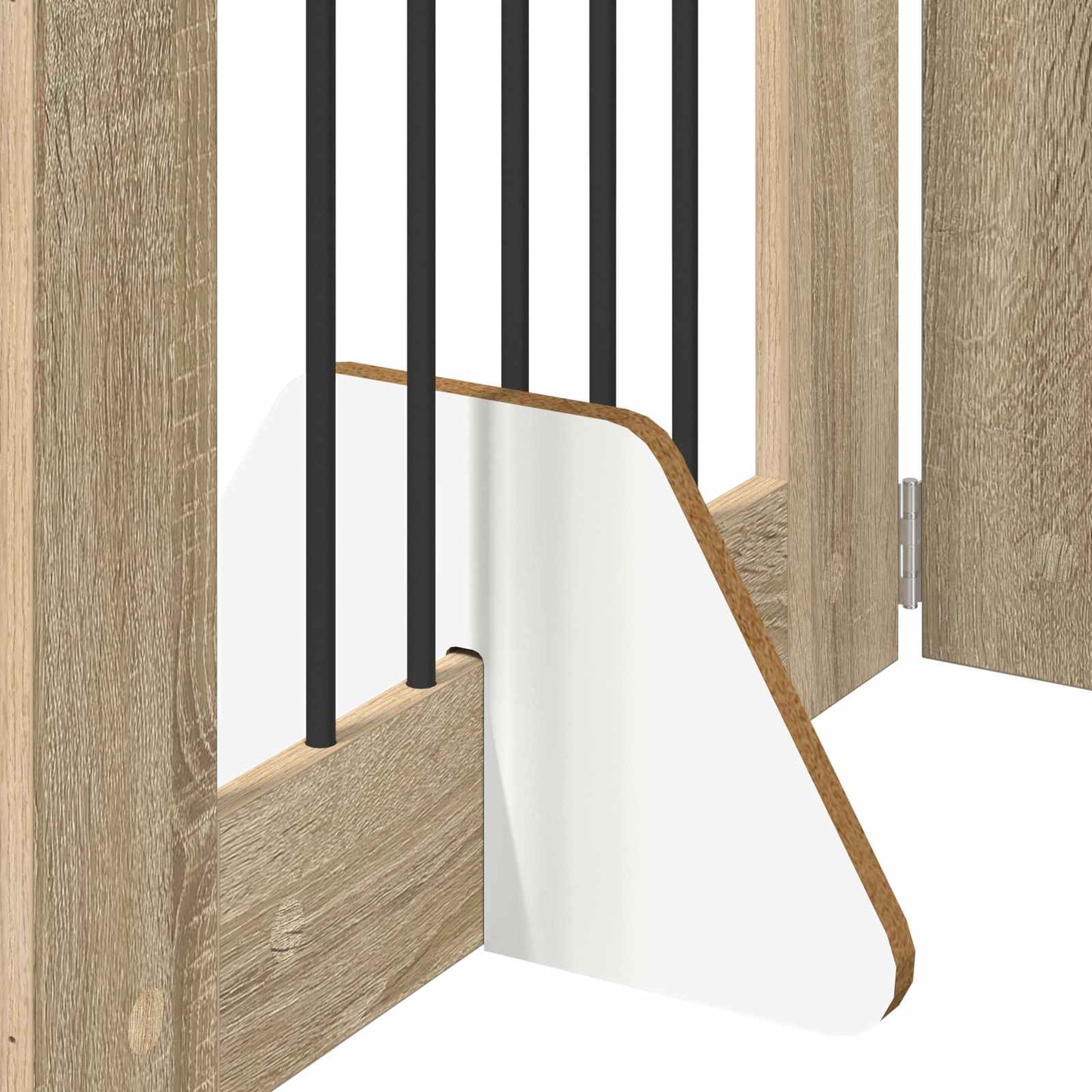 Hundegate med stender 8 pcs Sonoma eik 60 x 60 cm