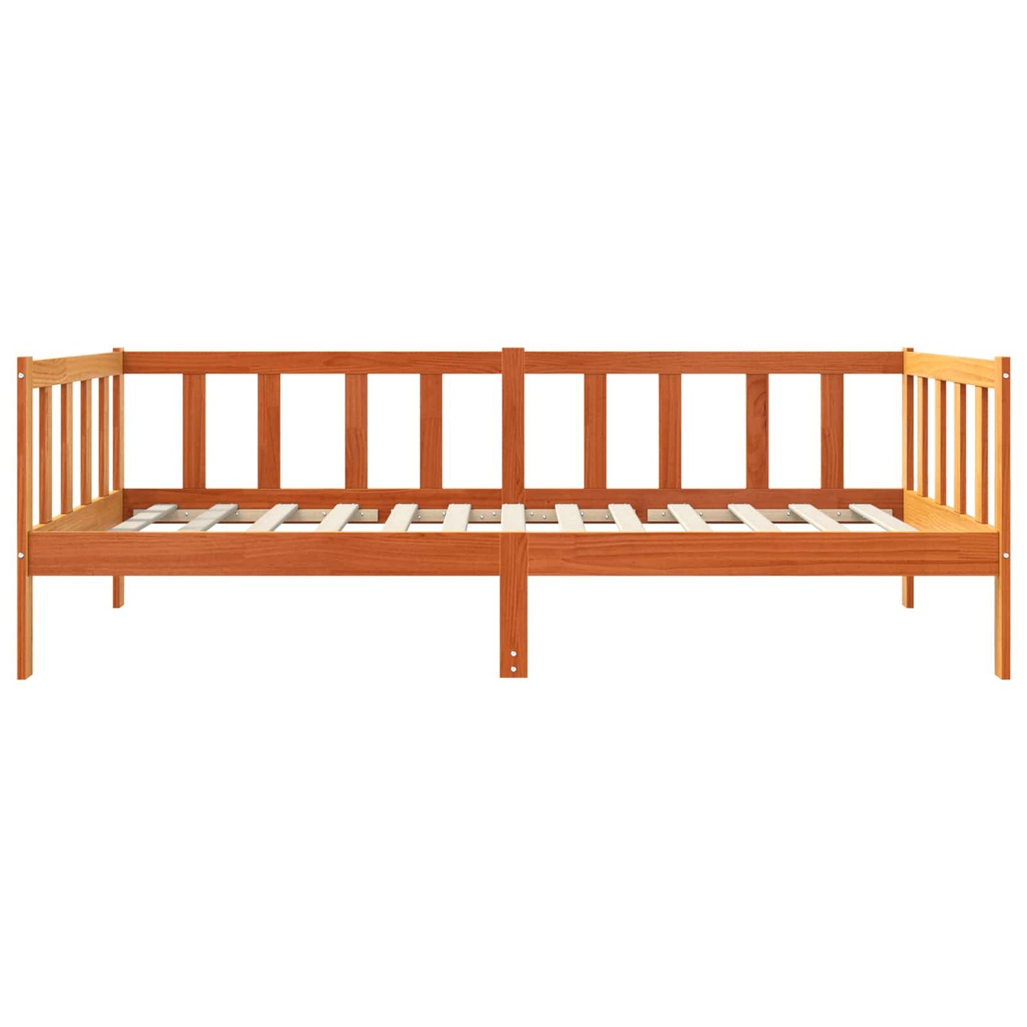 Sengestamme med hodegjerde Vokset Brun 90 x 190 cm Massiv furu
