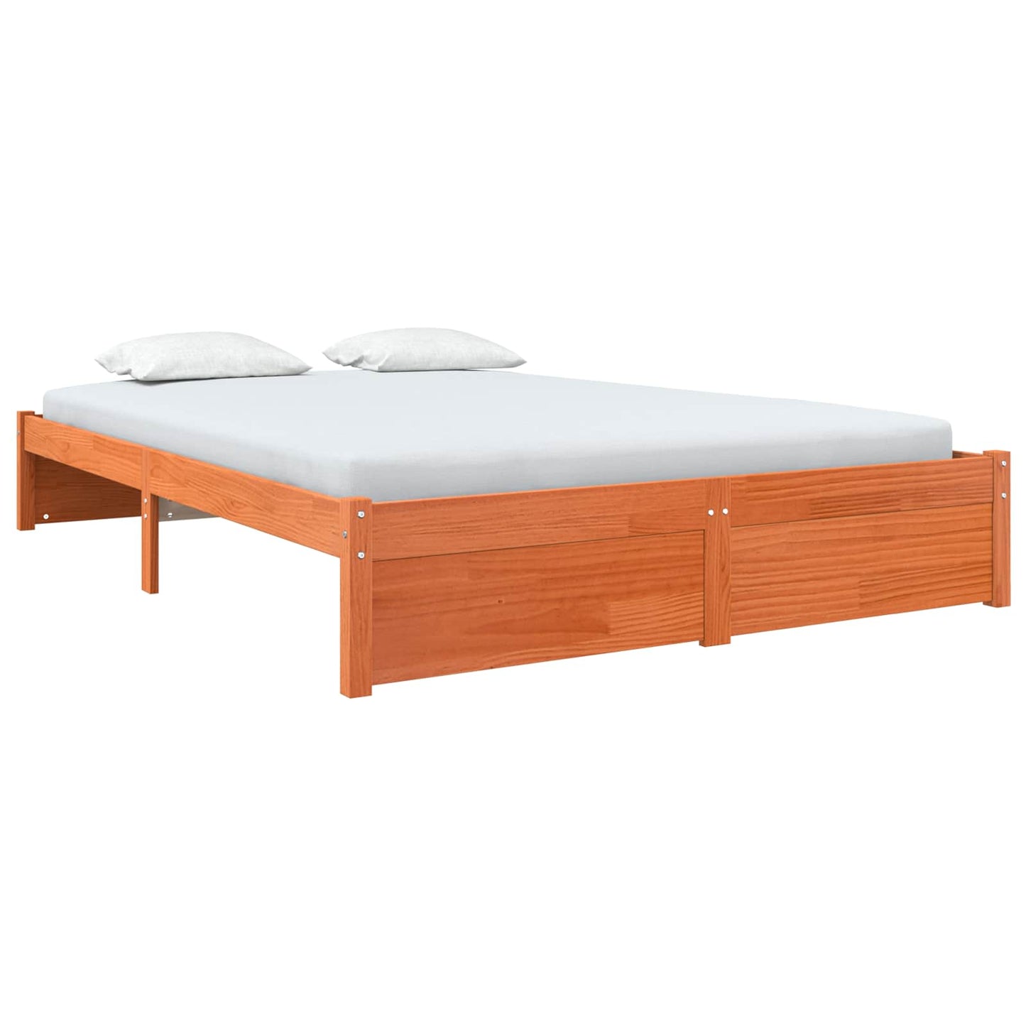 Sengestamme Vokset Brun 150 x 200 cm Massiv furu
