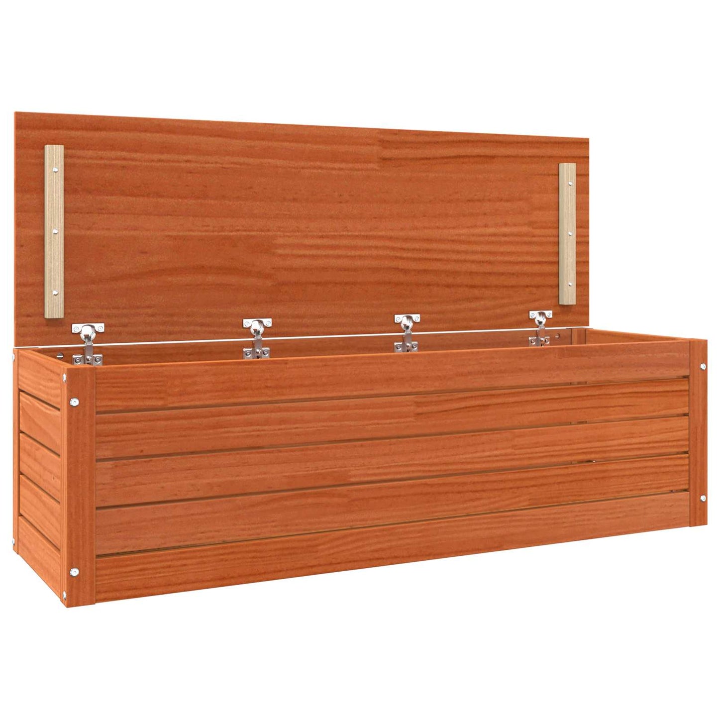 Lagringsboks med dør Vokset Brun 109 x 36,5 x 33 cm Massiv furu