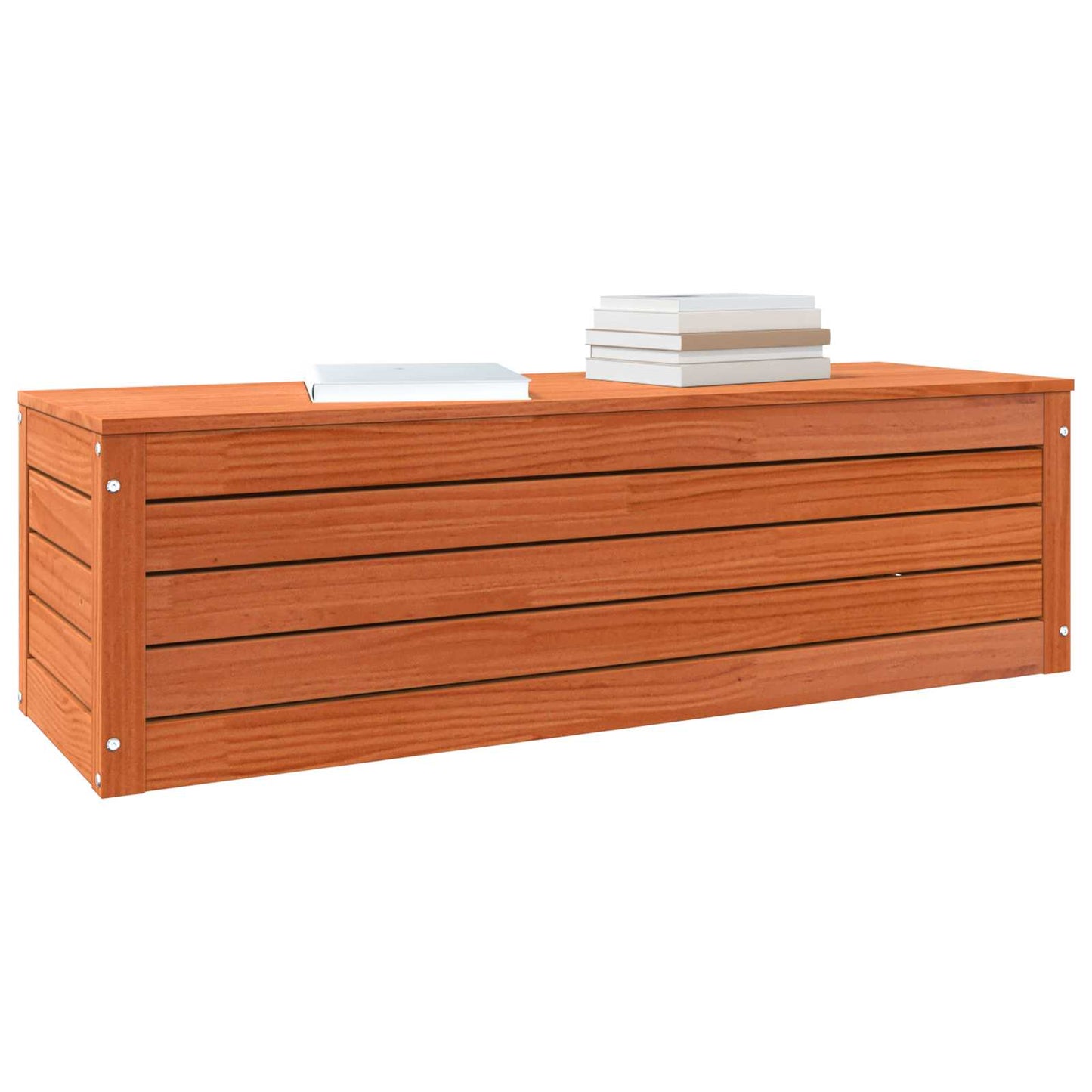 Lagringsboks med dør Vokset Brun 109 x 36,5 x 33 cm Massiv furu