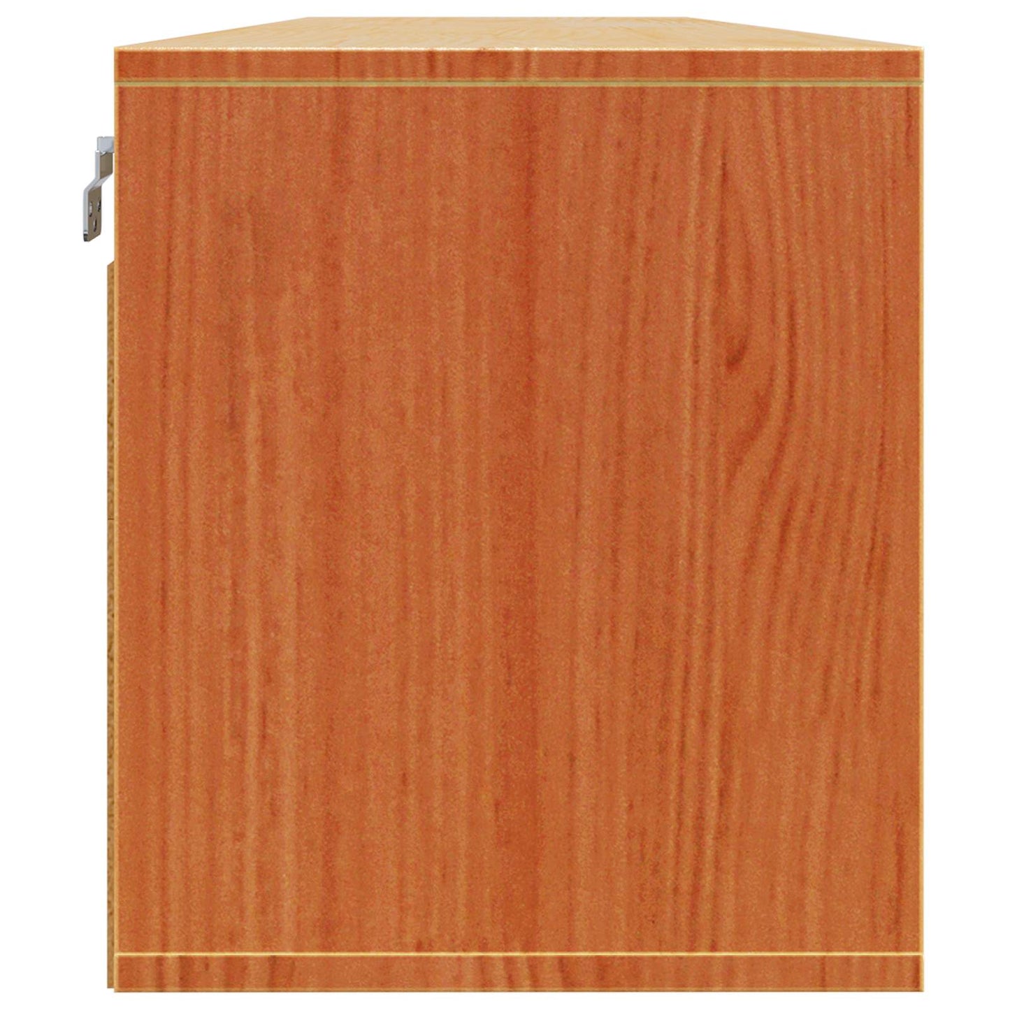 Veggskap med dør 2 pcs Vokset Brun 80 x 30 x 35 cm Massiv furu