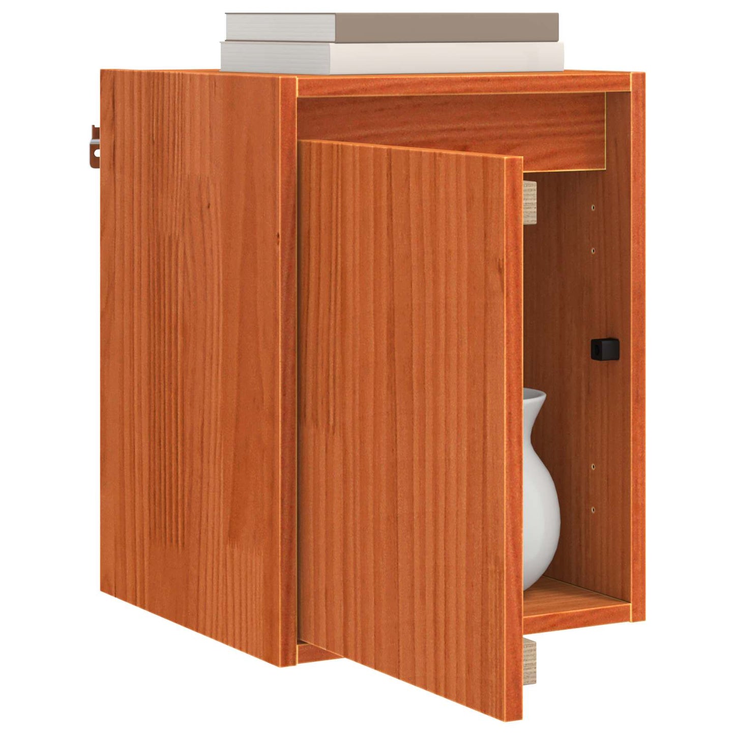 Veggskap Veggmontert Vokset Brun 30 x 30 x 40 cm Massiv furu