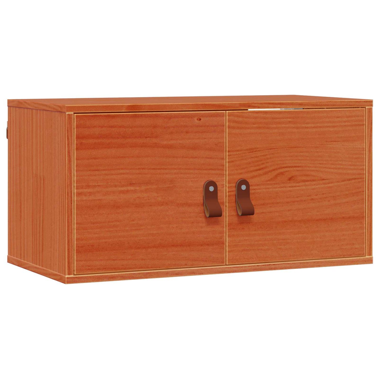 Veggskap med dør 2 pcs Vokset Brun 60 x 30 x 30 cm Massiv furu