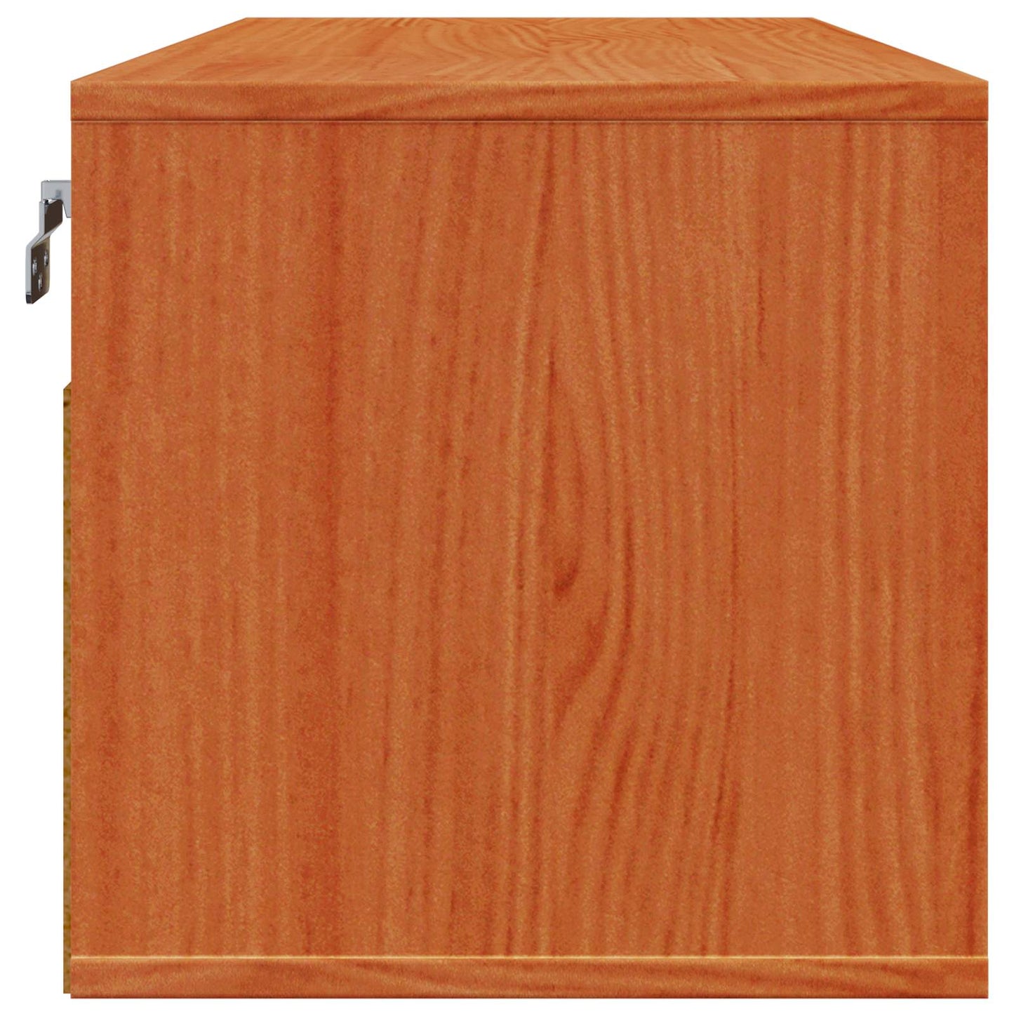 Veggskap med hylle Vokset Brun 80 x 30 x 30 cm Massiv furu