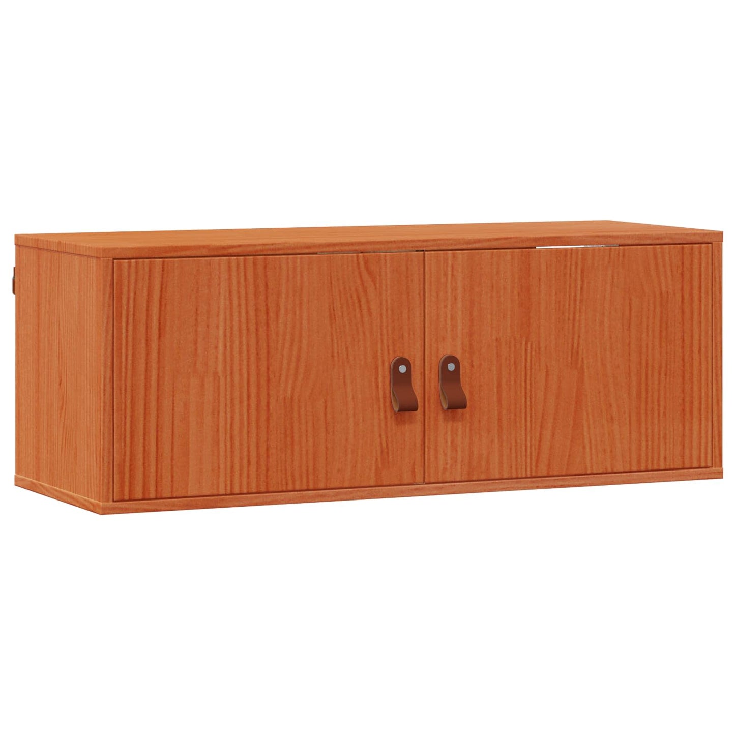 Veggskap med dør 2 pcs Vokset Brun 80 x 30 x 30 cm Massiv furu
