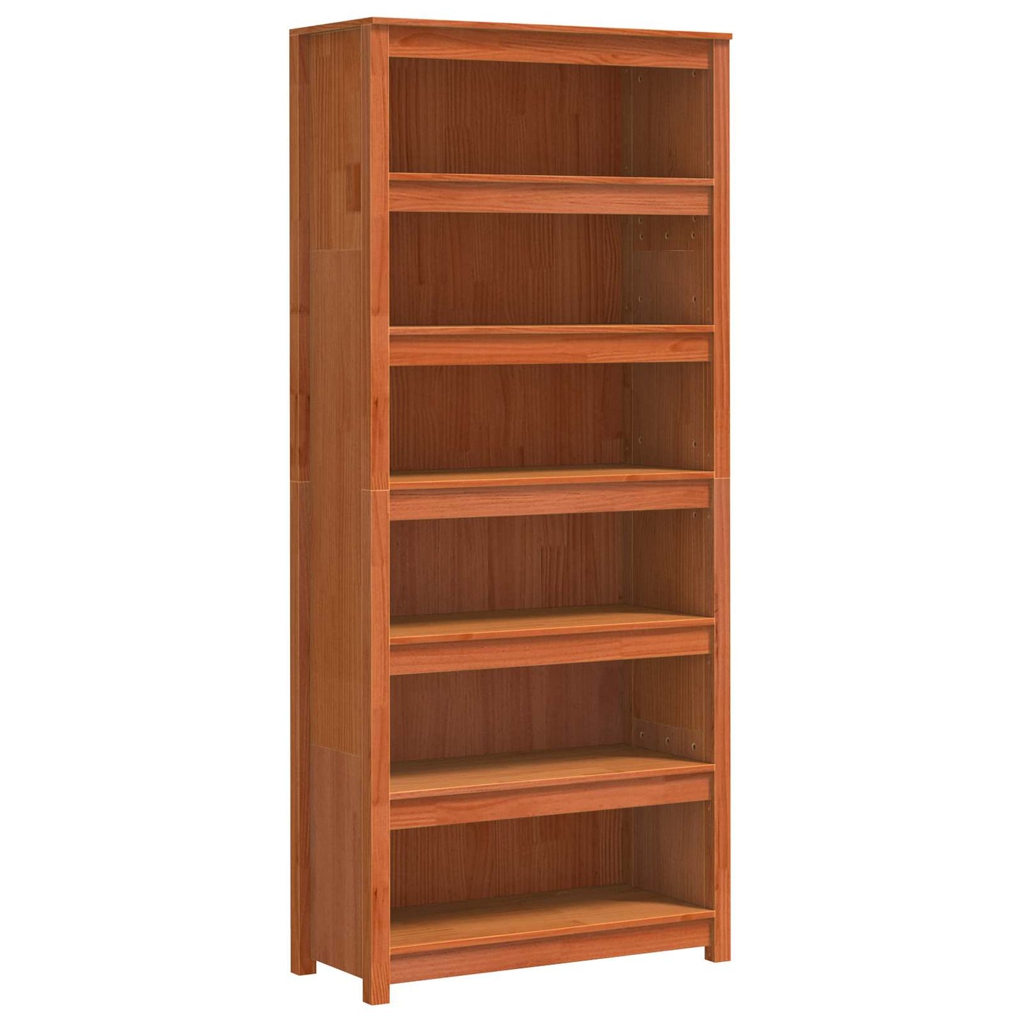 Bokskap Vokset Brun 80 x 35 x 183 cm Massiv furu