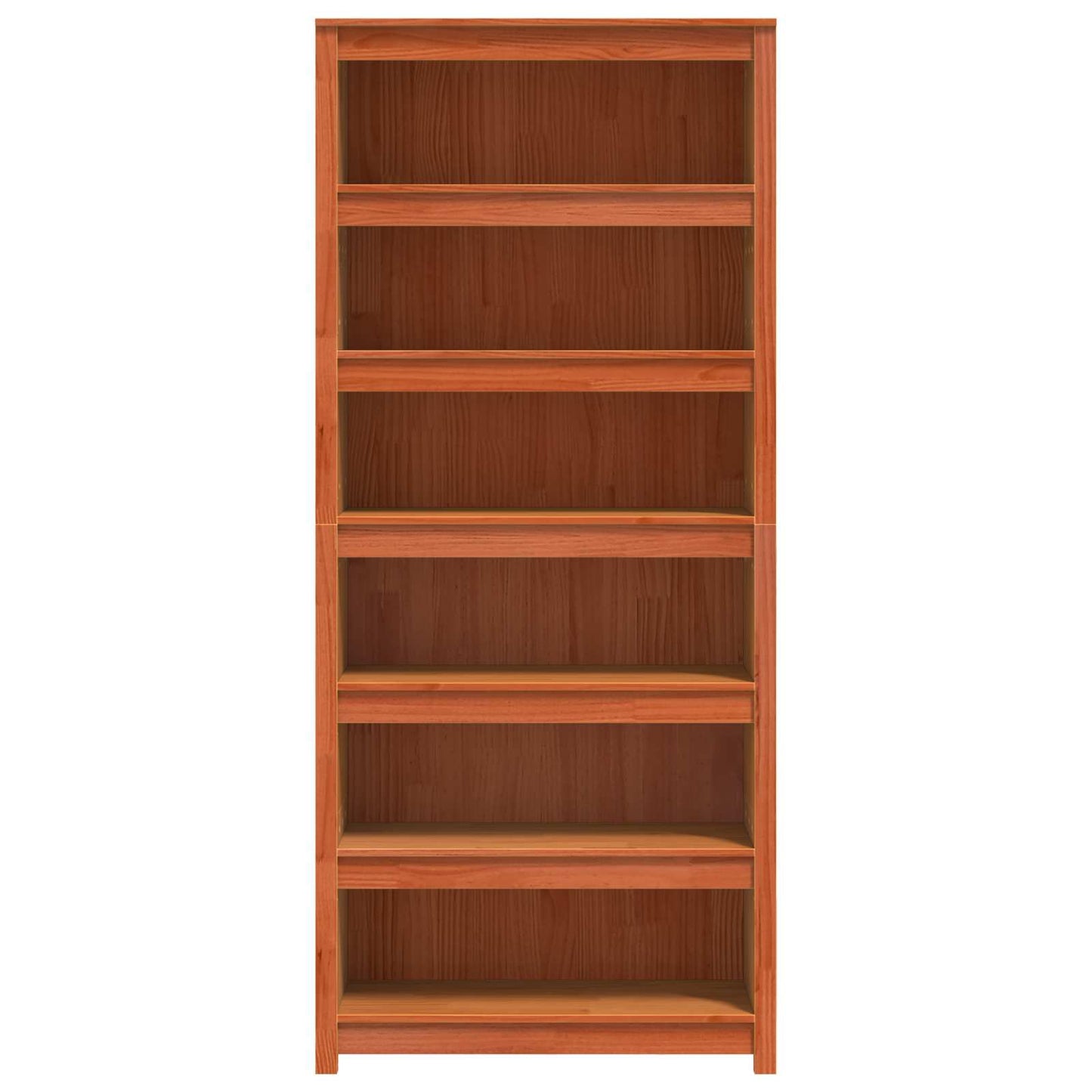 Bokskap Vokset Brun 80 x 35 x 183 cm Massiv furu