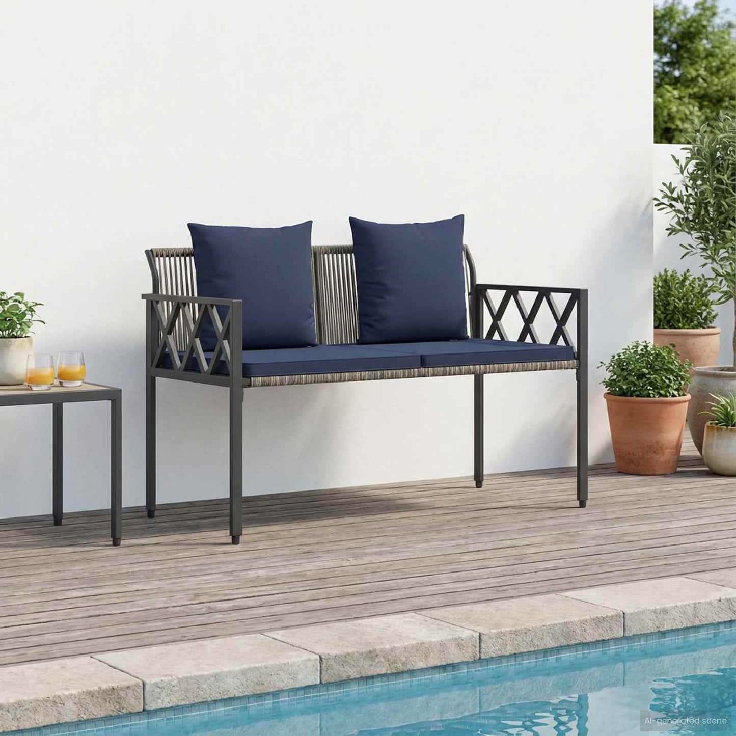 Utebenker 2 -Seater 116 x 56 x 75 cm polyrotting