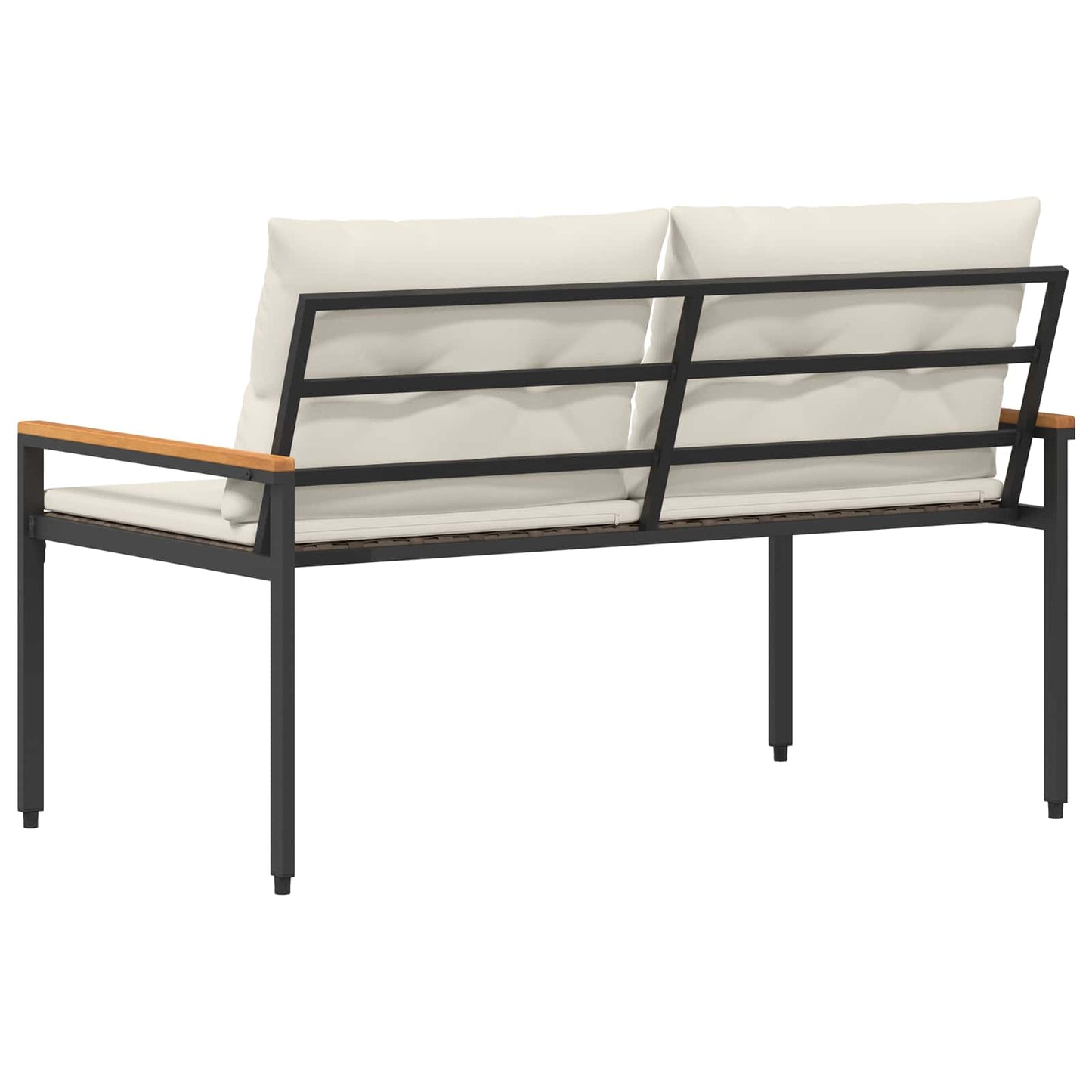Utendørs benk 2 -Seater 116 x 67,5 x 72 cm polyrotting Kremhvit