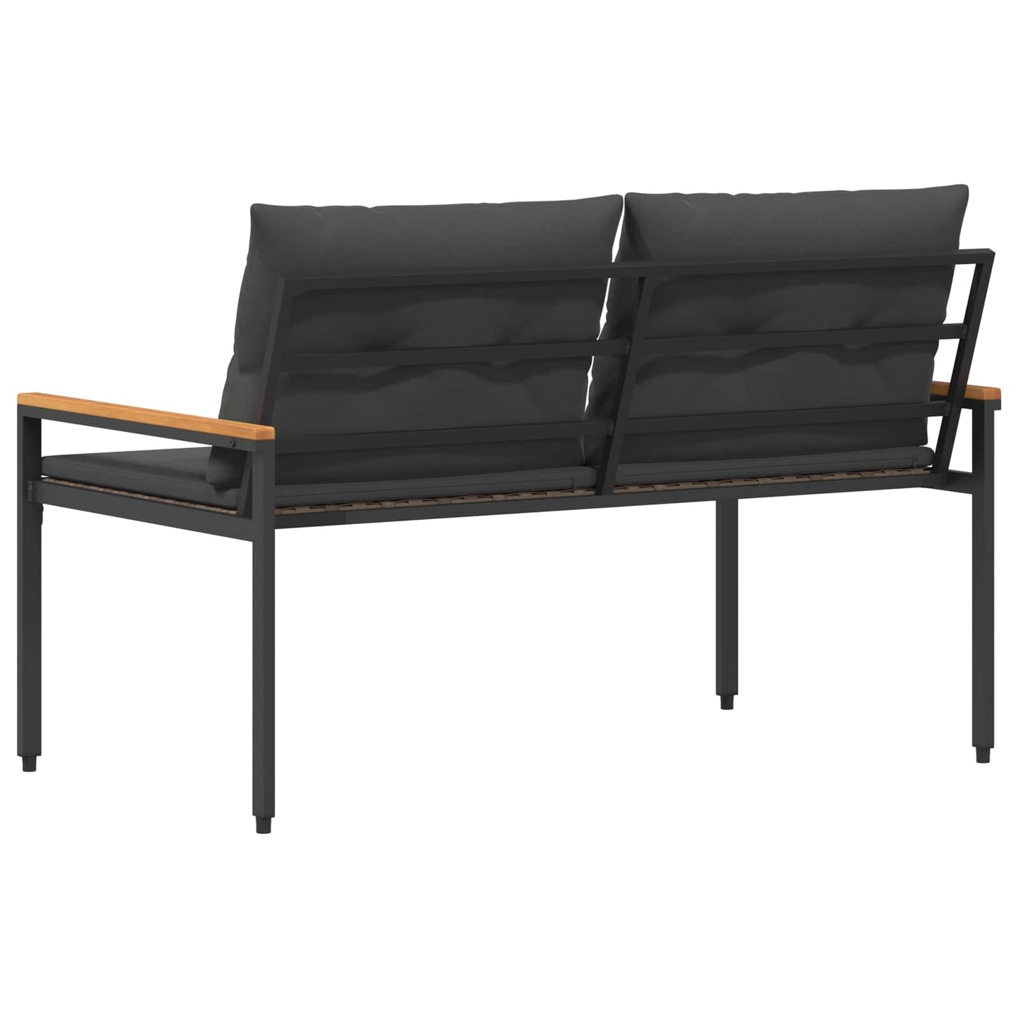 Utendørs benk 2 -Seater 116 x 67,5 x 72 cm polyrotting Mørkegrå