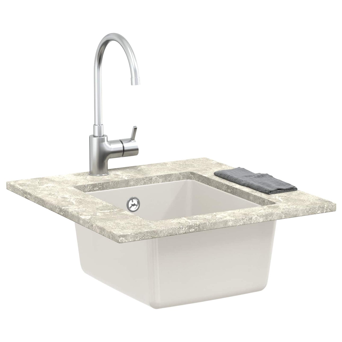 Vask Hvit 370 x 460 mm 80% kvarts og 20% harpiks