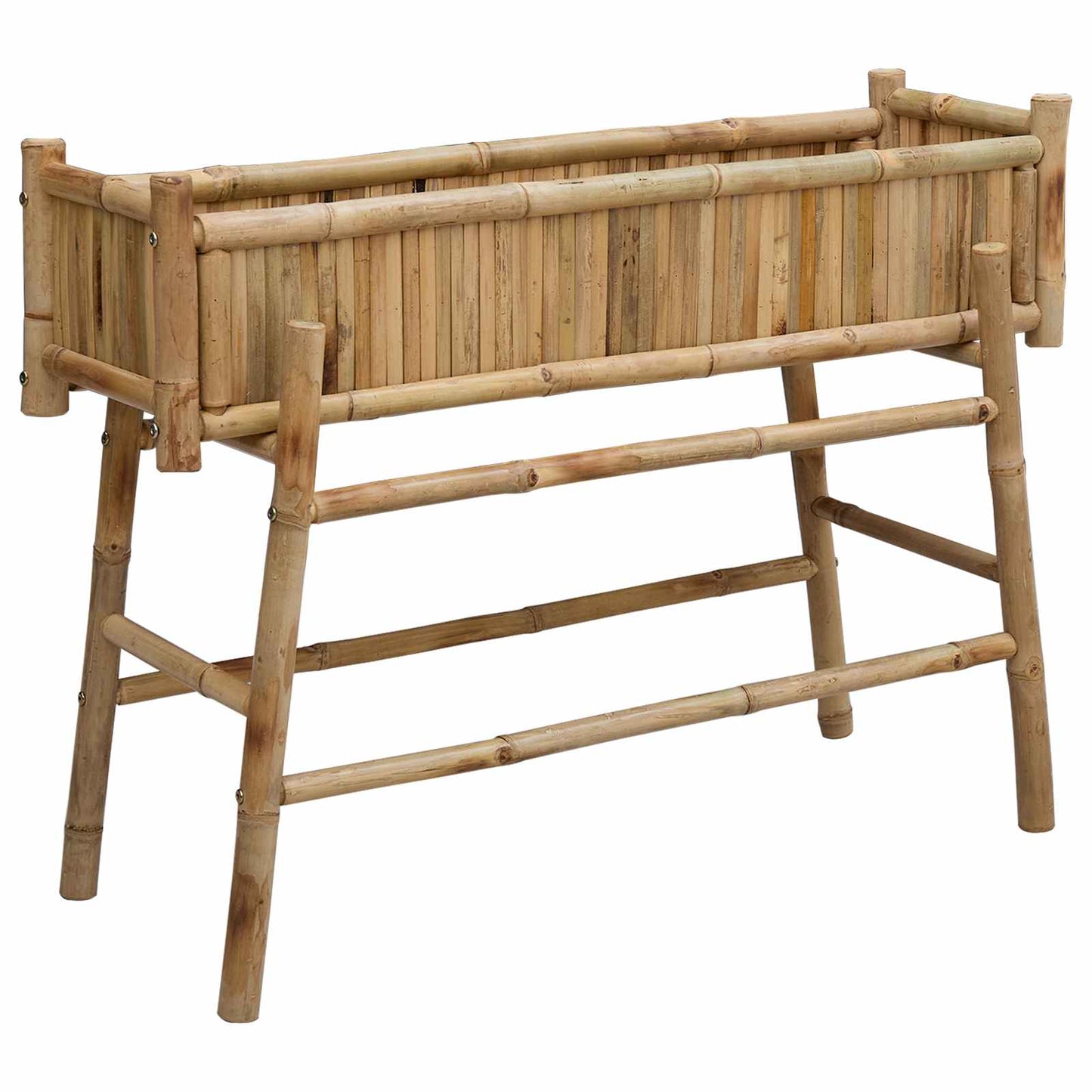 Hagepotte med holder Naturlig 100 x 38 x 74 cm Bambus vidaXL