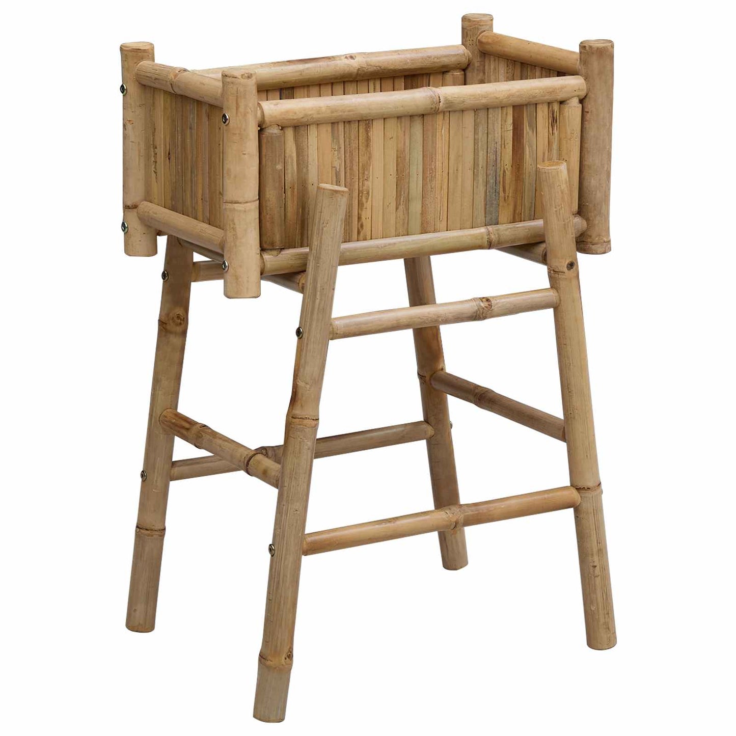 Hagepotte med holder Naturlig 50 x 38 x 74 cm Bambus vidaXL