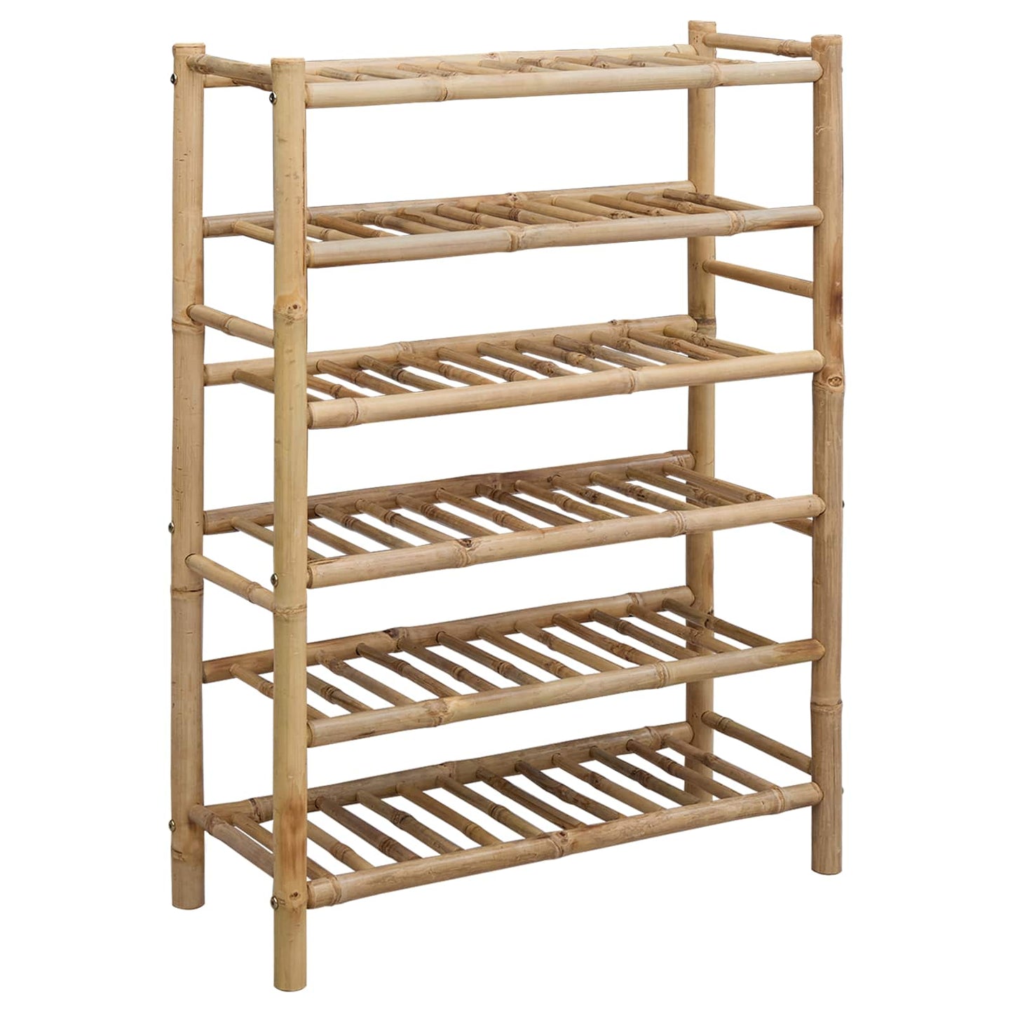 Sko Hylle med hylle med lagring Naturlig 68 x 28 x 96 cm Bambus vidaXL