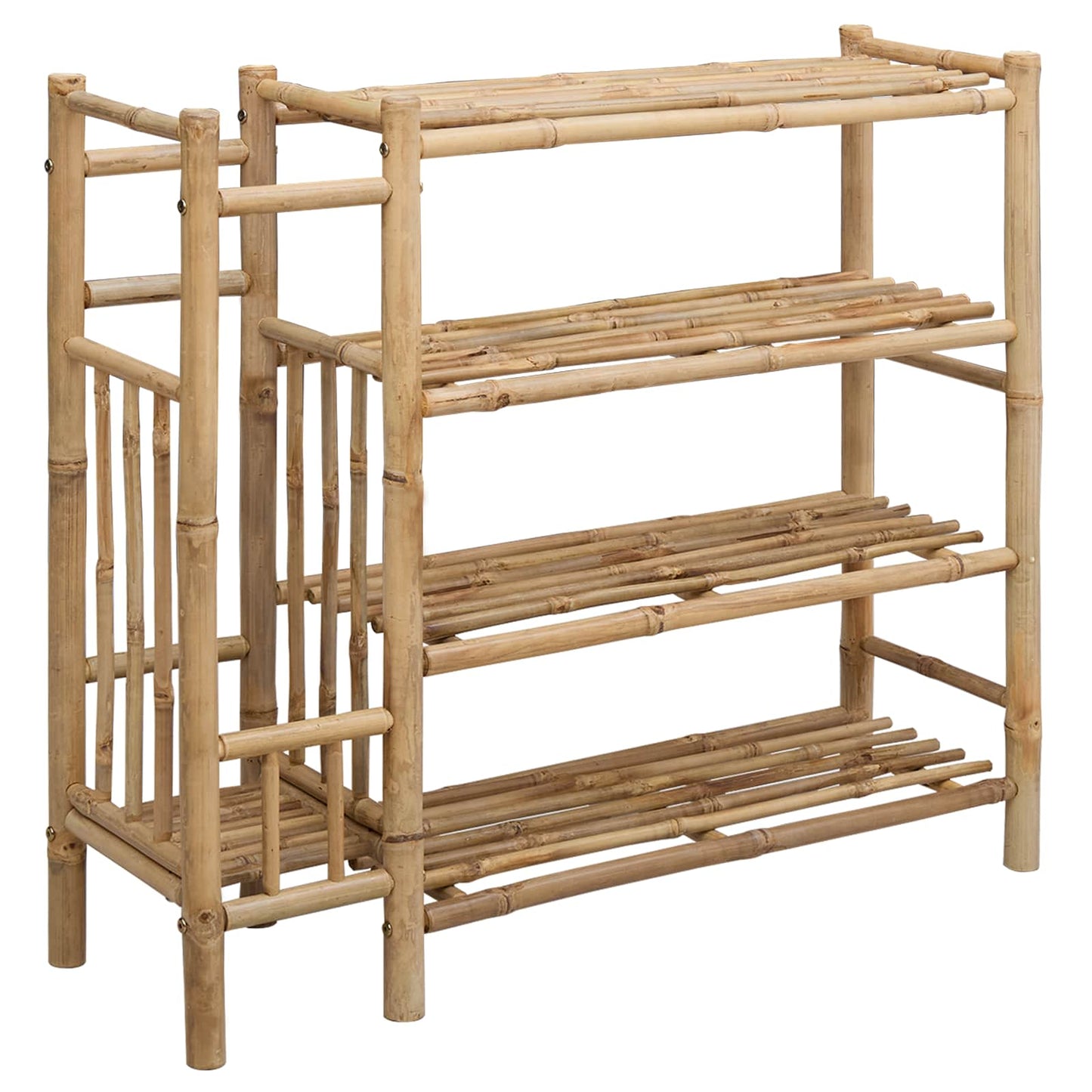 Sko Hylle med hylle med lagring Naturlig 88 x 27 x 80 cm Bambus vidaXL