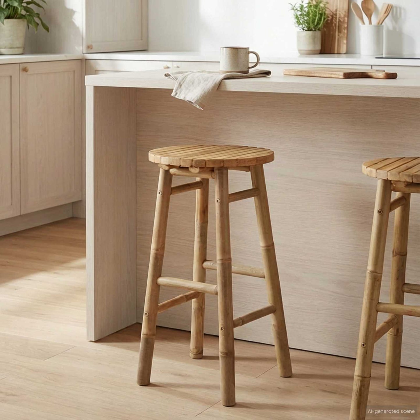 Hagekrakk Naturlig Ø 38 x 68 cm Bambus vidaXL