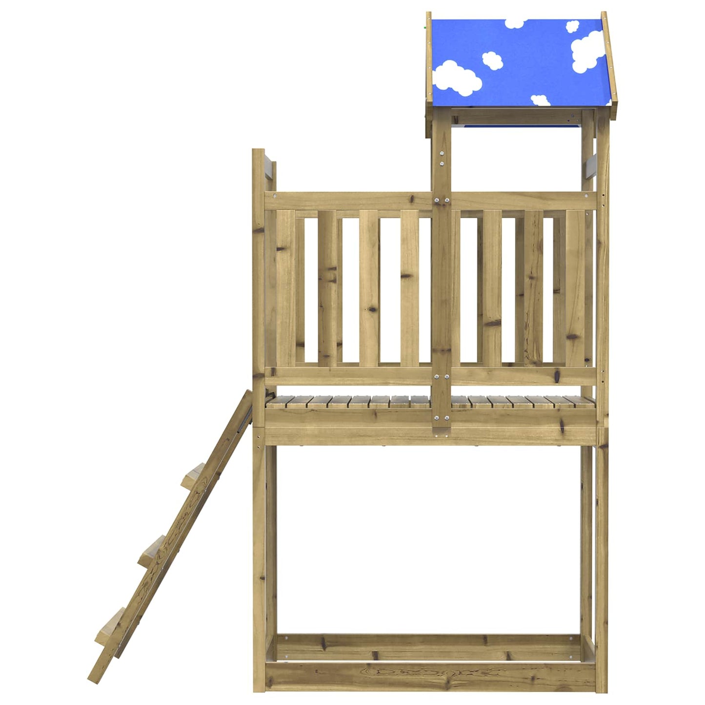 Leketårn Brun 52,5 x 110,5 x 215 cm Massiv impregnert tre