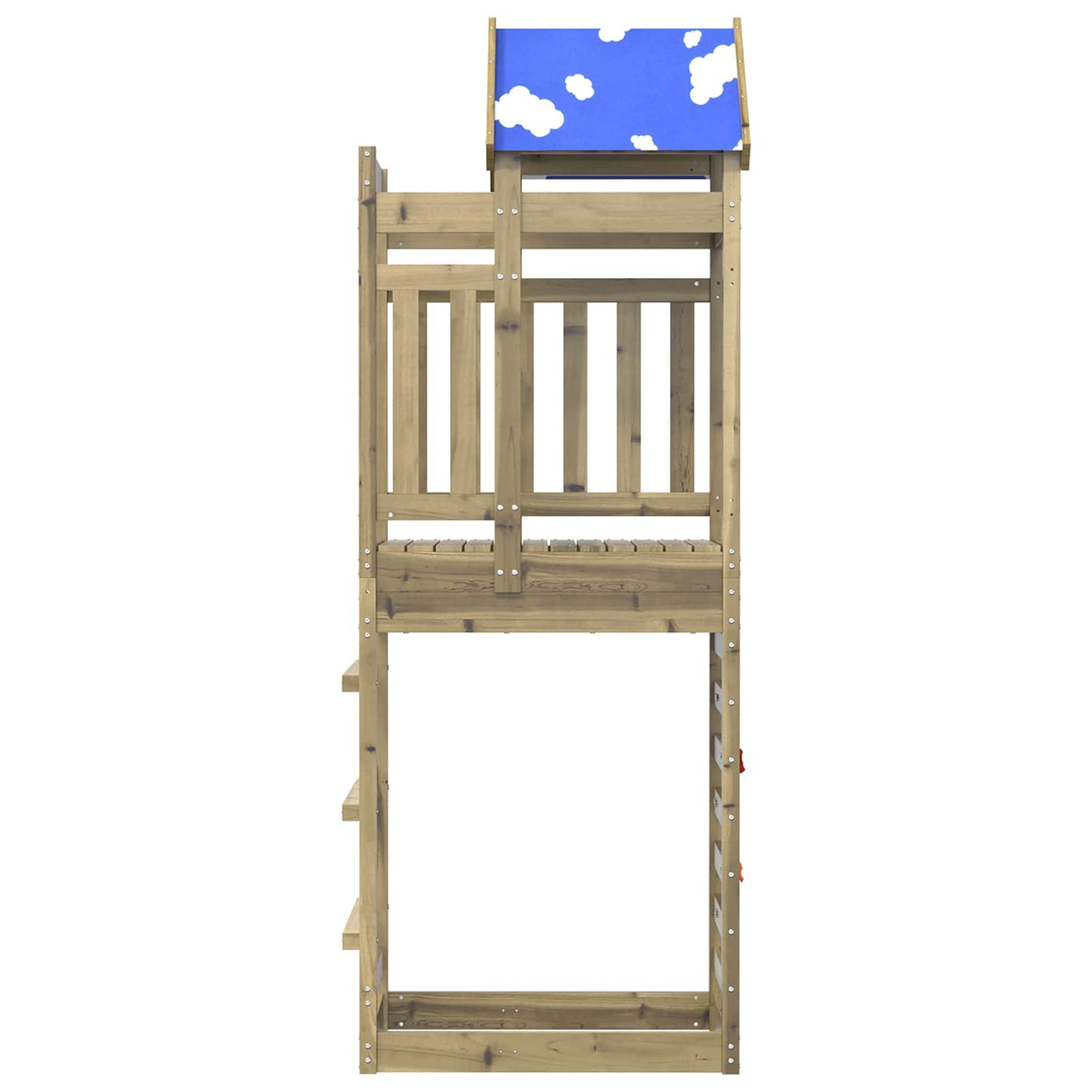 Leketårn Brun 85 x 52,5 x 239 cm Massiv impregnert tre