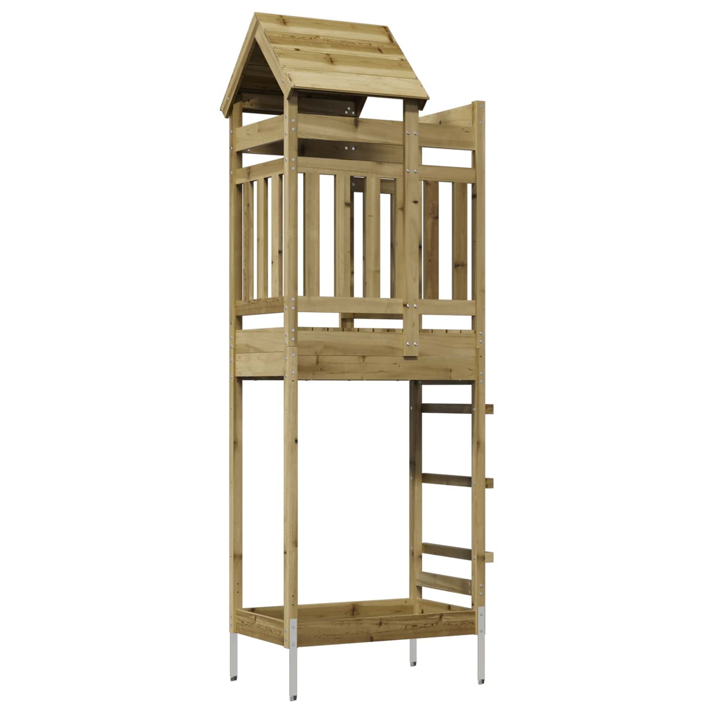 Leketårn Brun 52,5 x 85 x 238 cm Massiv impregnert tre