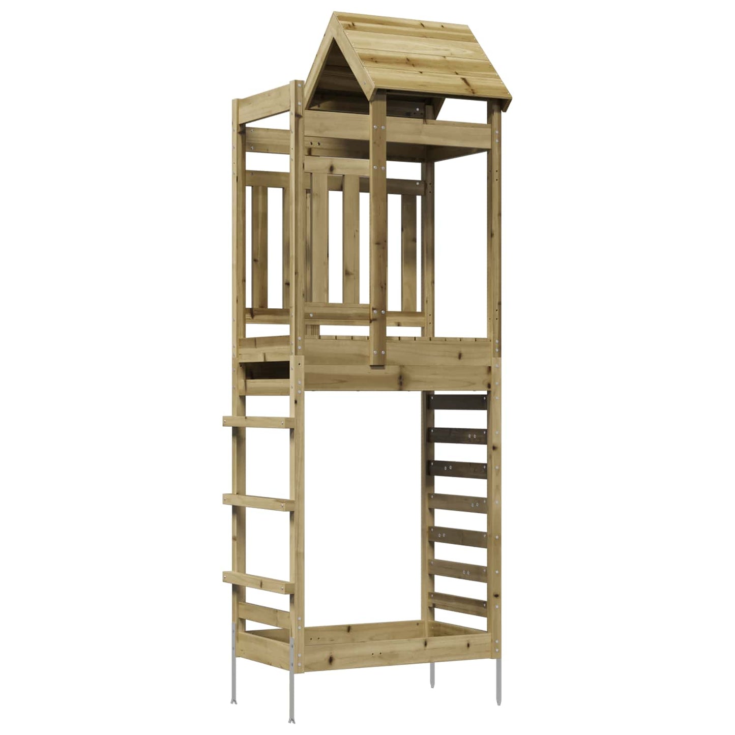 Leketårn Brun 52,5 x 85 x 238 cm Massiv impregnert tre
