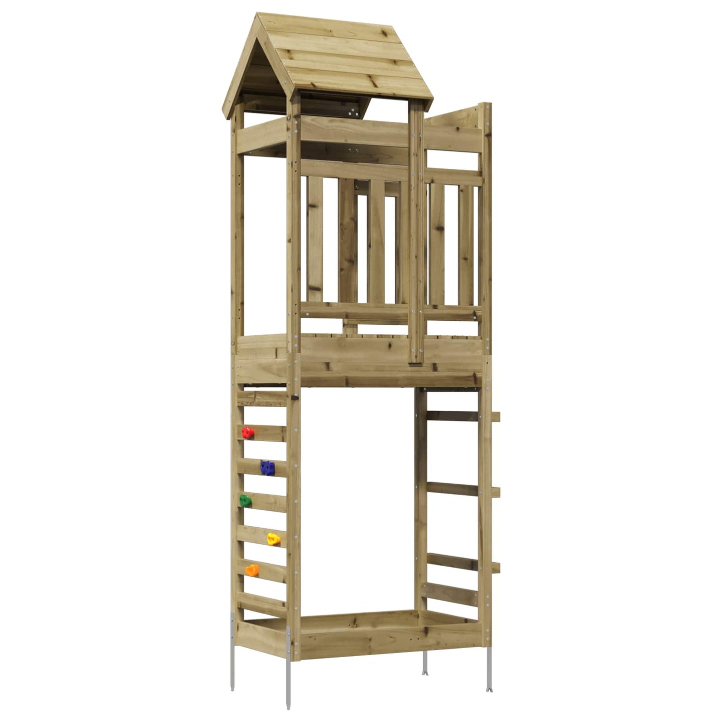 Leketårn Brun 52,5 x 85 x 238 cm Massiv impregnert tre