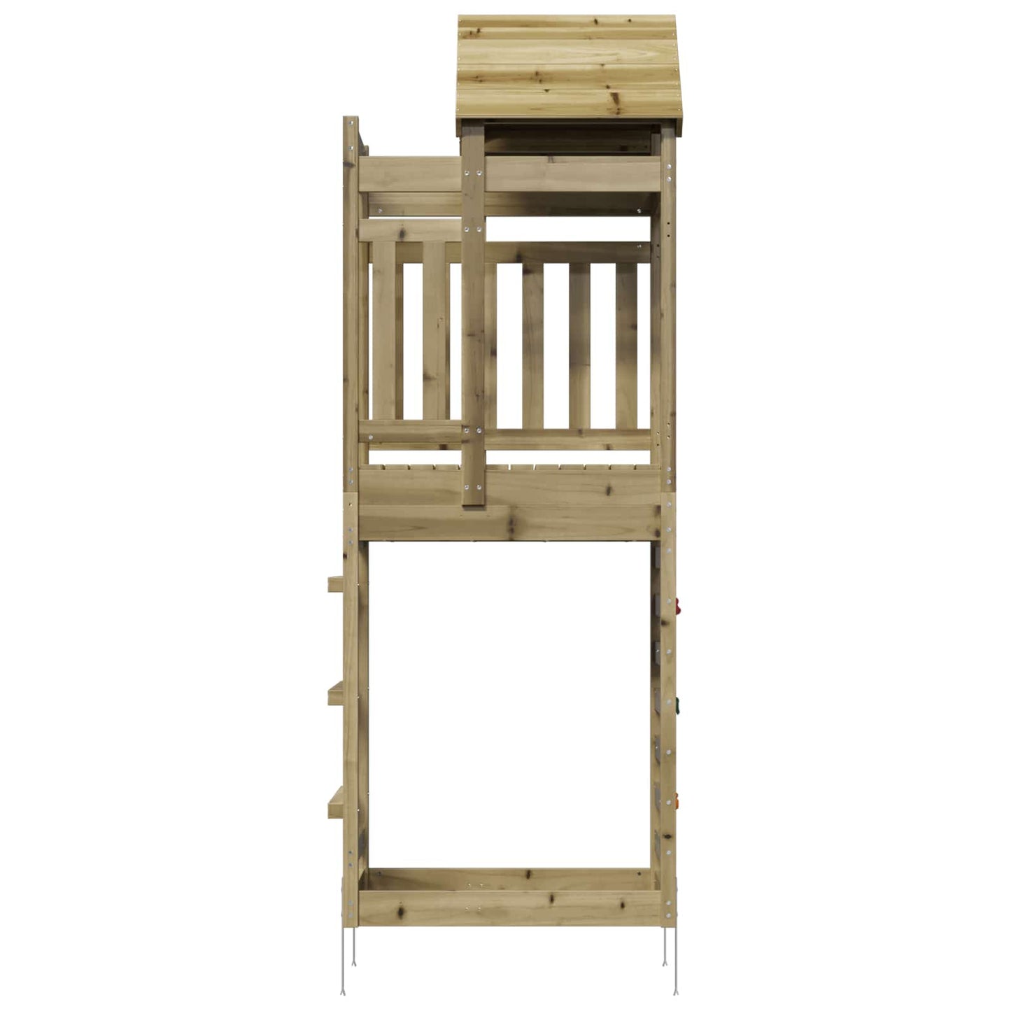 Leketårn Brun 52,5 x 85 x 238 cm Massiv impregnert tre