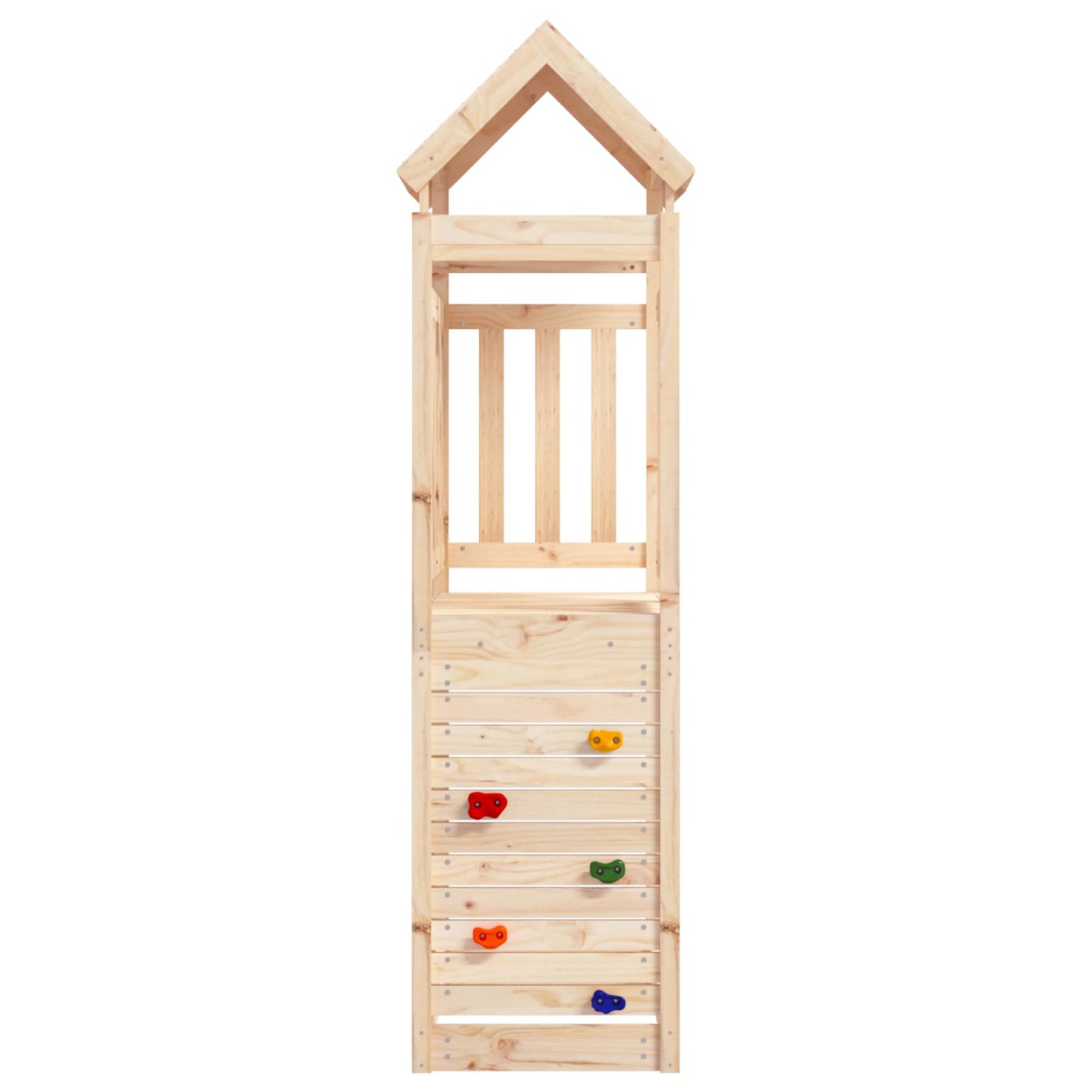 Leketårn Brun 53 x 110,5 x 214 cm Massiv furu vidaXL
