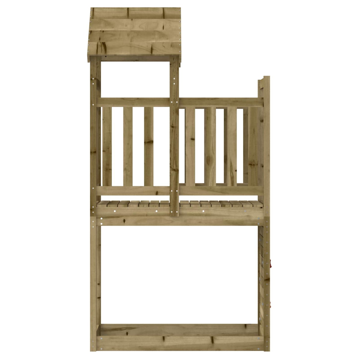 Leketårn Brun 53 x 110,5 x 214 cm Massiv impregnert tre