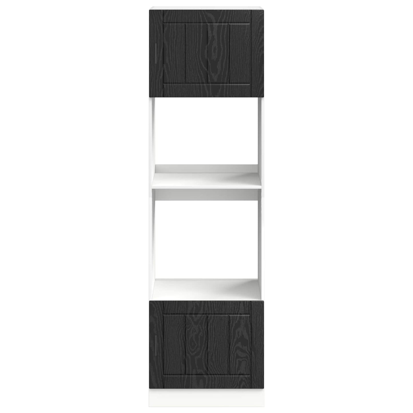 Ovnskap PORTO Svart Eik 60 x 57 x 207 cm Konstruert tre