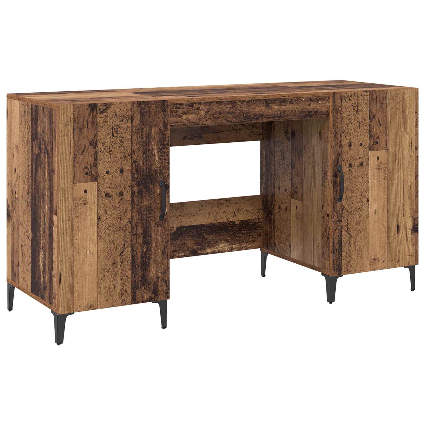 Skrivebord med dør Gammelt tre 140 x 50 x 75 cm Konstruert tre