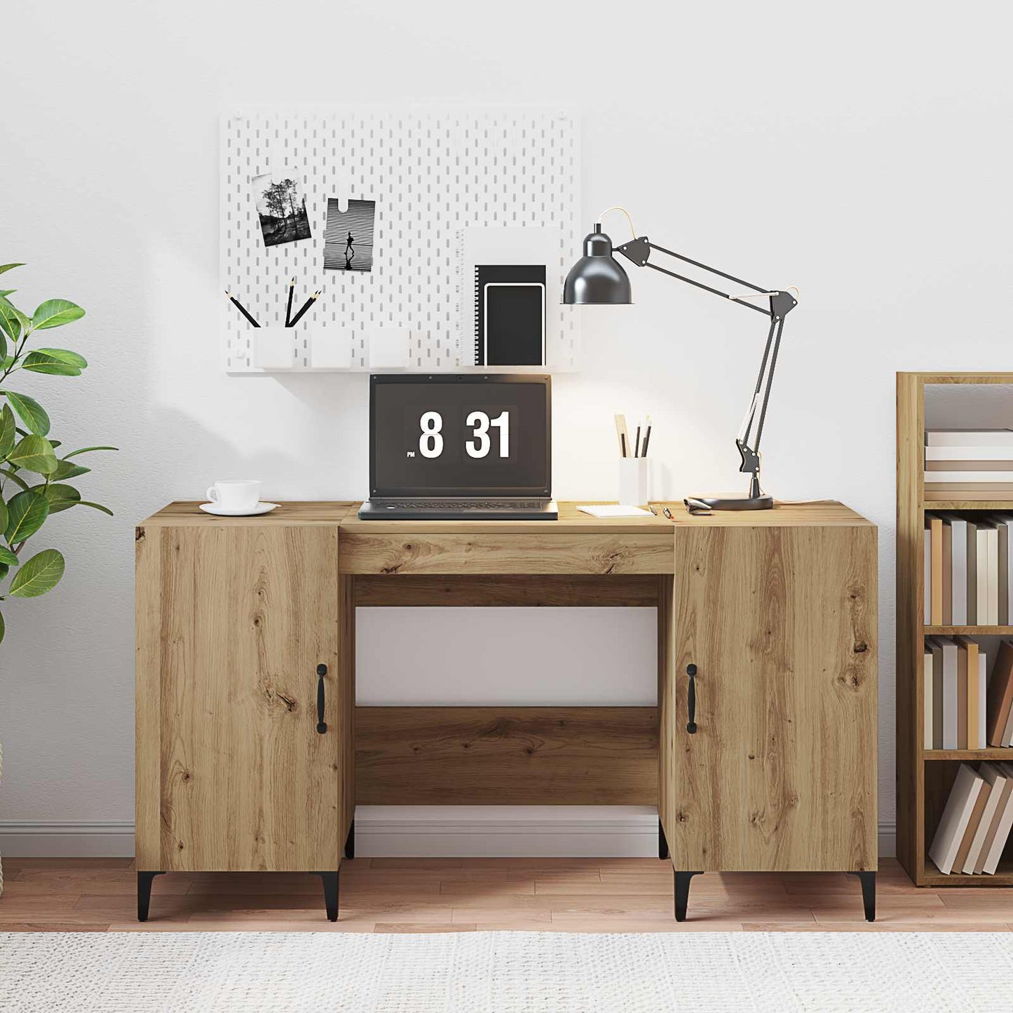 Skrivebord Kunstnerisk Eik 140 x 50 x 75 cm Konstruert tre