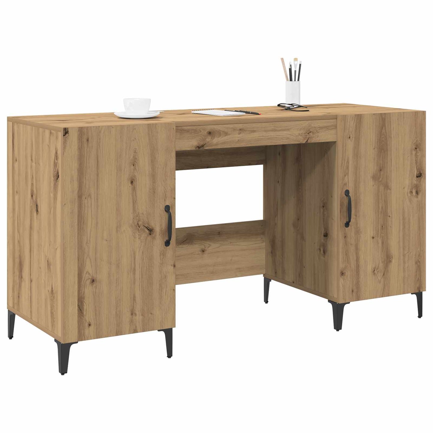 Skrivebord Kunstnerisk Eik 140 x 50 x 75 cm Konstruert tre