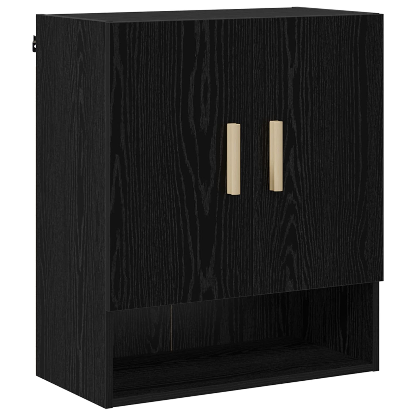 Veggskap Veggmontert Svart Eik 60 x 31 x 70 cm Konstruert tre vidaXL