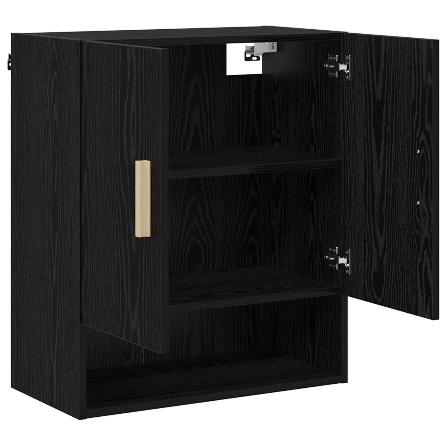 Veggskap Veggmontert Svart Eik 60 x 31 x 70 cm Konstruert tre vidaXL