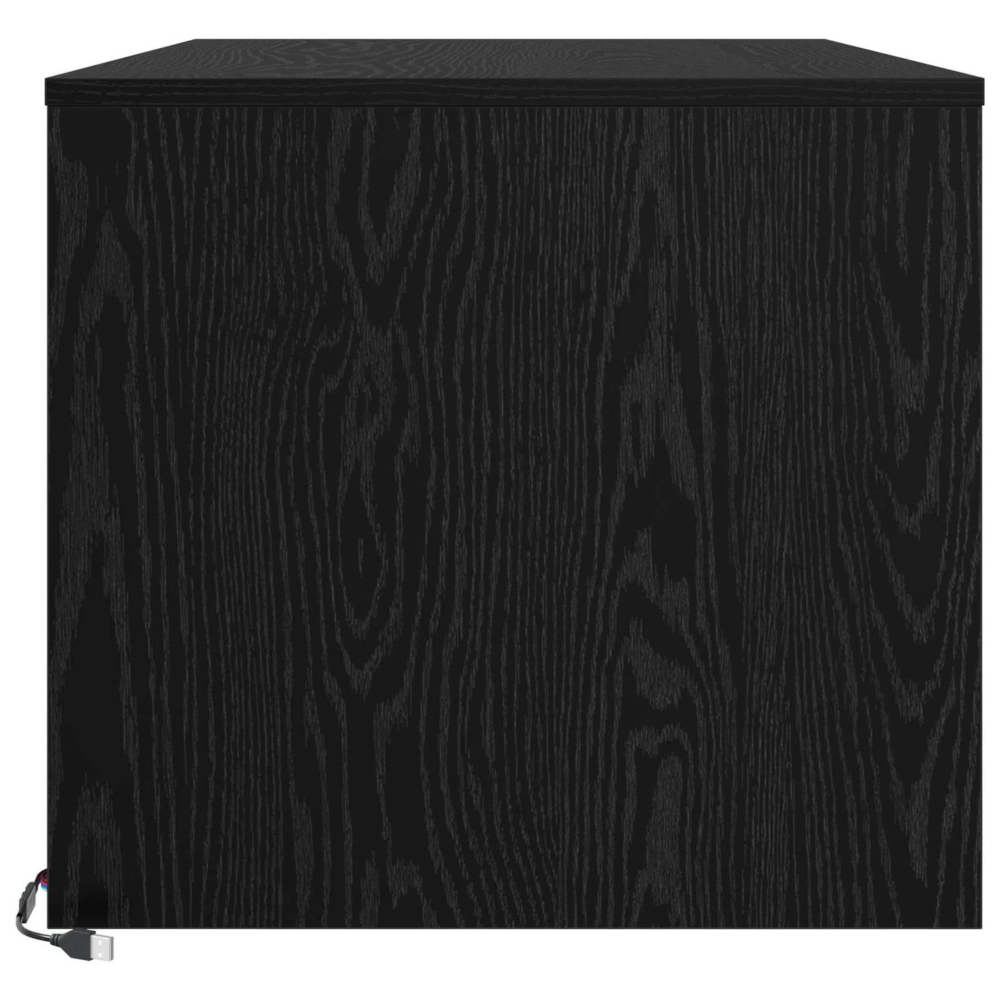 Kaffebord med skuff Svart Eik 90 x 50 x 45 cm Konstruert tre vidaXL