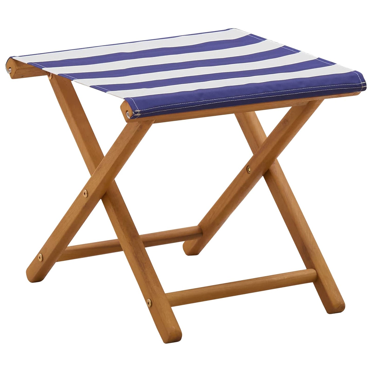 Hage Stol 4 pcs 3 Posisjon Solid Eucalyptus Tre Blå og hvit