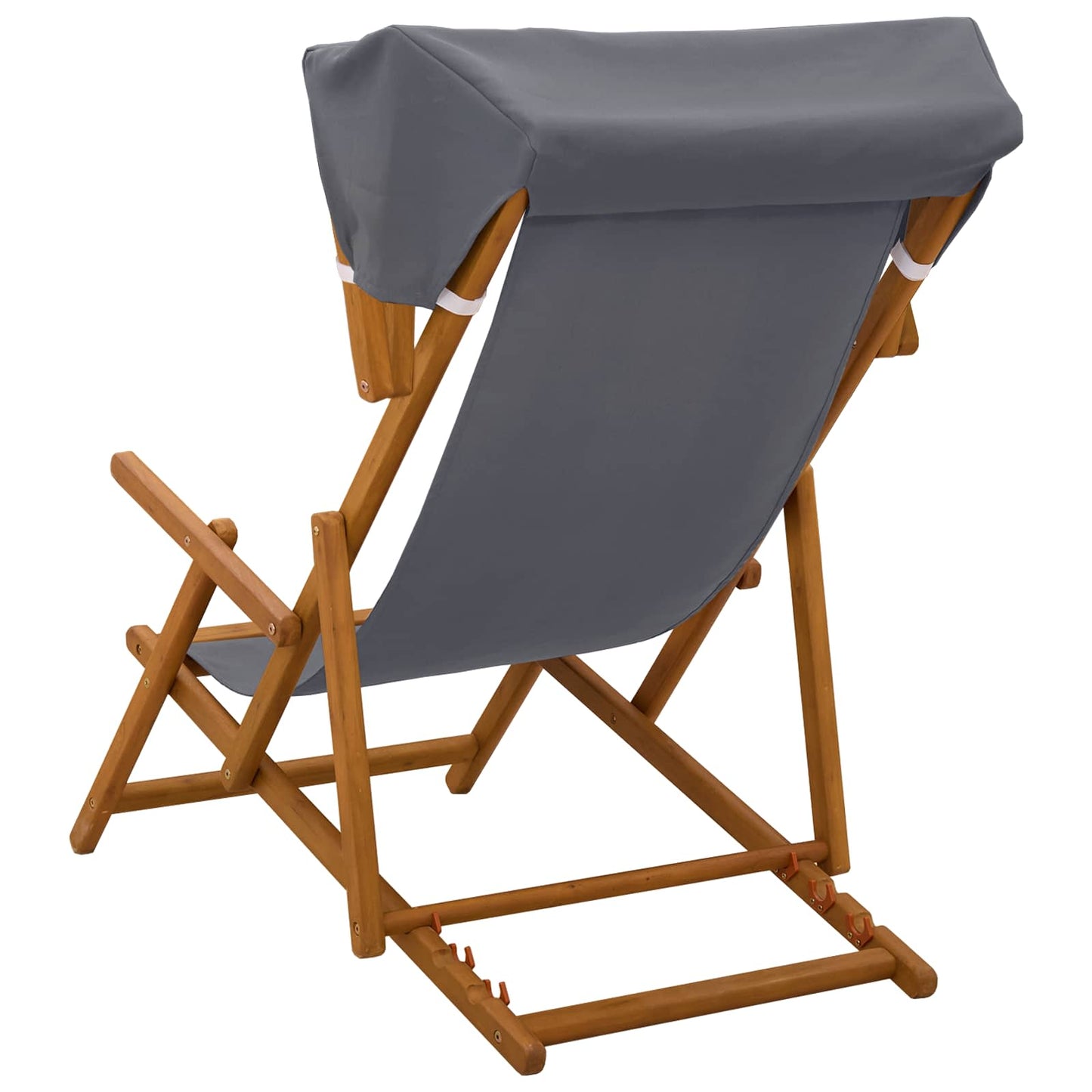 Hage Stol 2 pcs 3 Posisjon Solid Eucalyptus Tre Grå