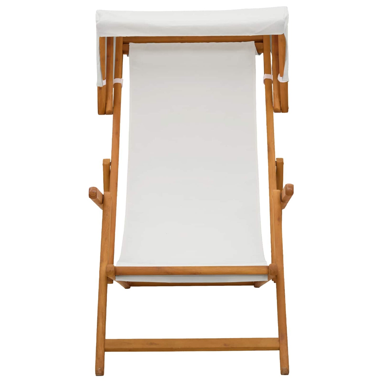 Hage Stol 2 pcs 3 Posisjon Solid Eucalyptus Tre Krem