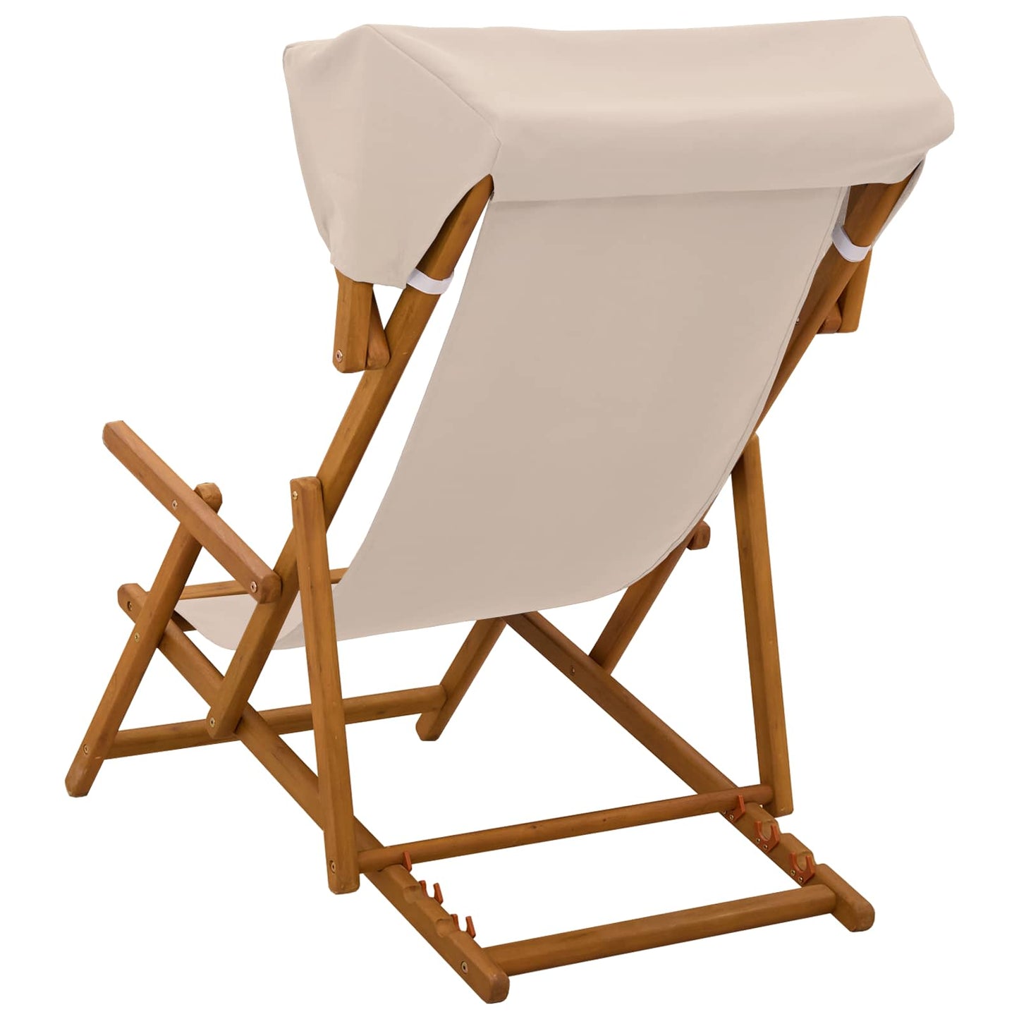 Hage Stol 2 pcs 3 Posisjon Solid Eucalyptus Tre Beige