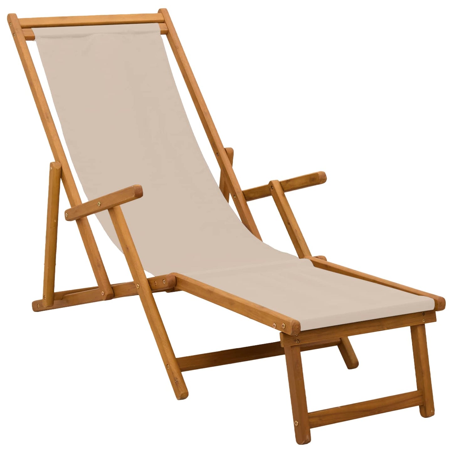 Sammenleggbar solstol 2 pcs 3 Posisjon Solid Eucalyptus Tre