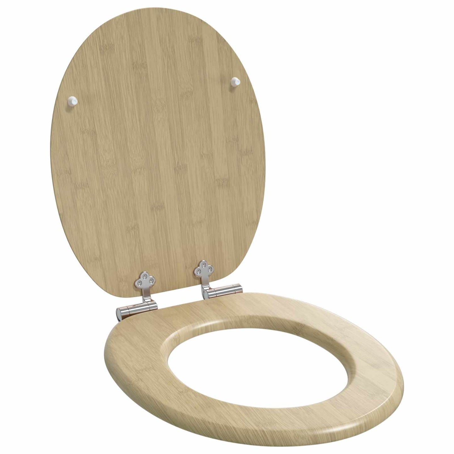 Myk-lukking toalettsete Lys bambusfarge 44 x 38 cm MDF-plater