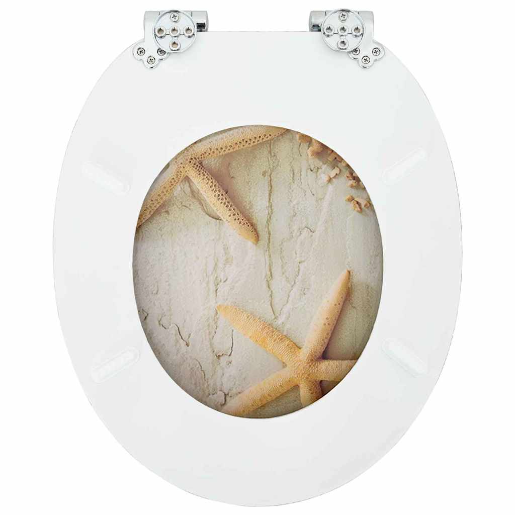 Myk-lukking toalettsete Gul og hvit 44 x 38 cm MDF-plater