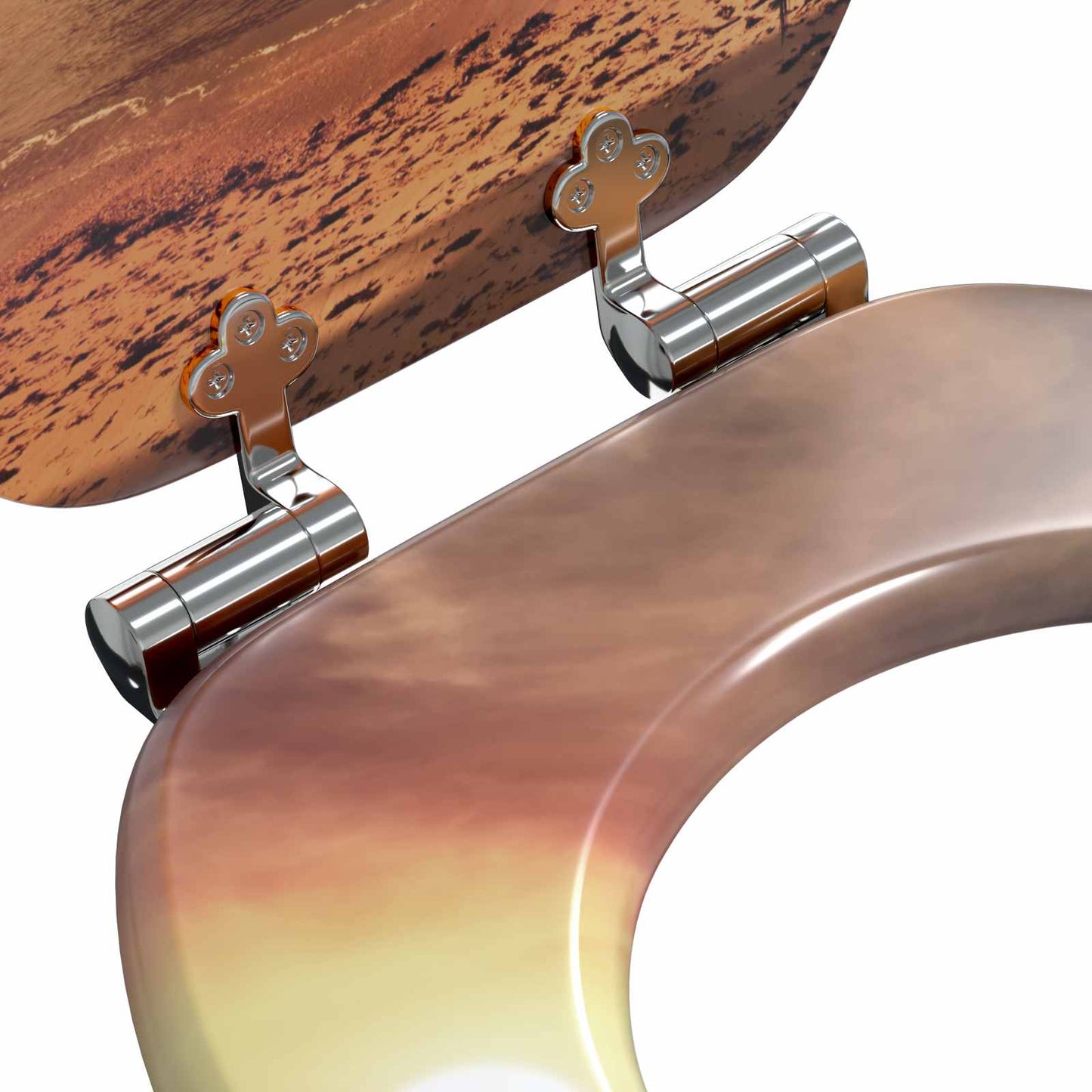 Myk-lukking toalettsete Oransje 44 x 38 cm MDF-plater